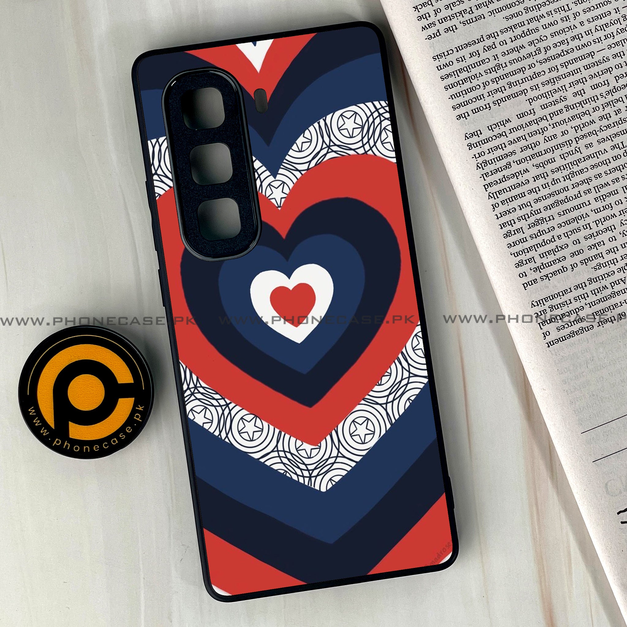 Infinix Hot 50 Pro Plus - Heart Beat 2.0 Series - Premium Printed Glass soft Bumper shock Proof Case