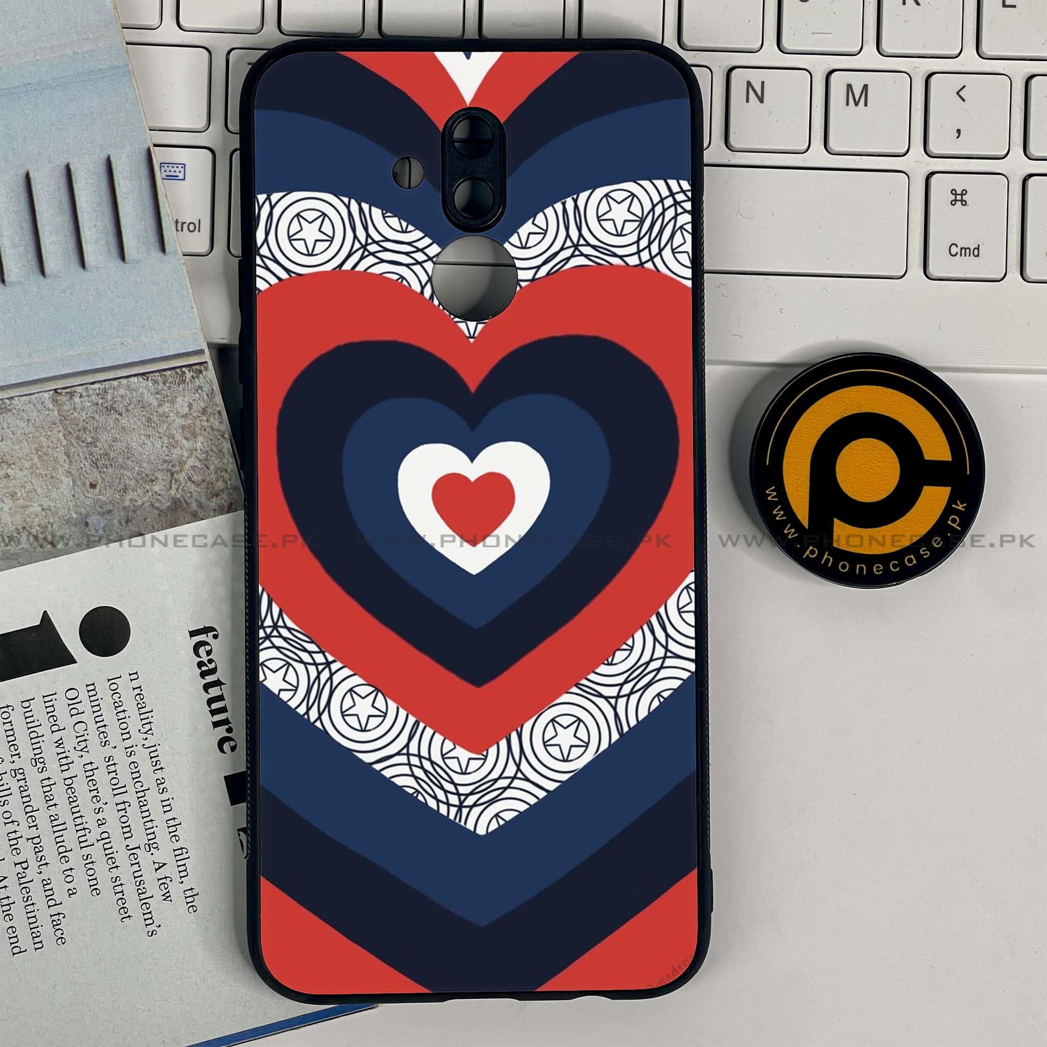 Huawei Mate 20 Lite - Heart Beat 2.0 Series - Premium Printed Glass soft Bumper shock Proof Case