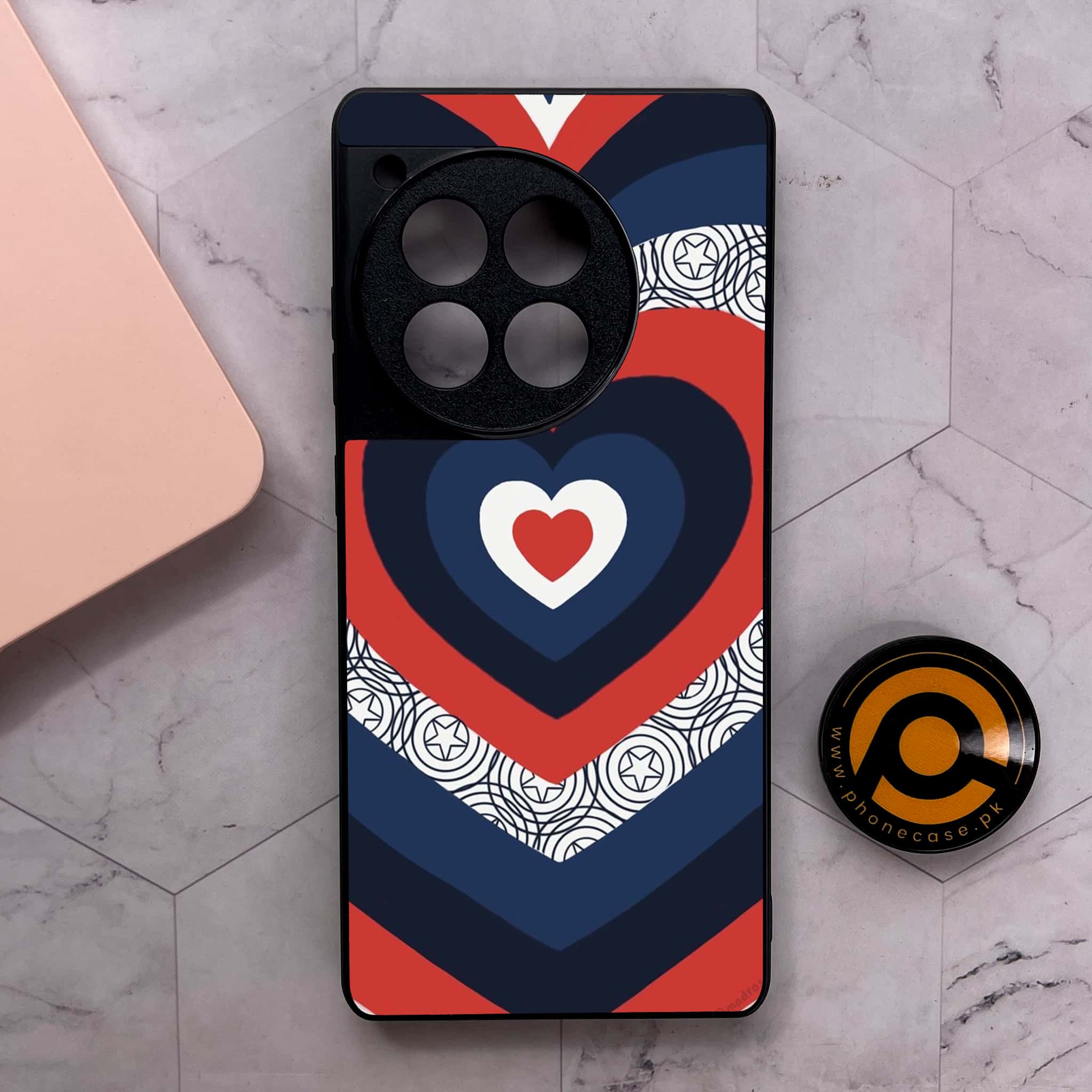 OnePlus 12R - Heart Beat 2.0 Series - Premium Metal Printed soft Bumper shock Proof Case