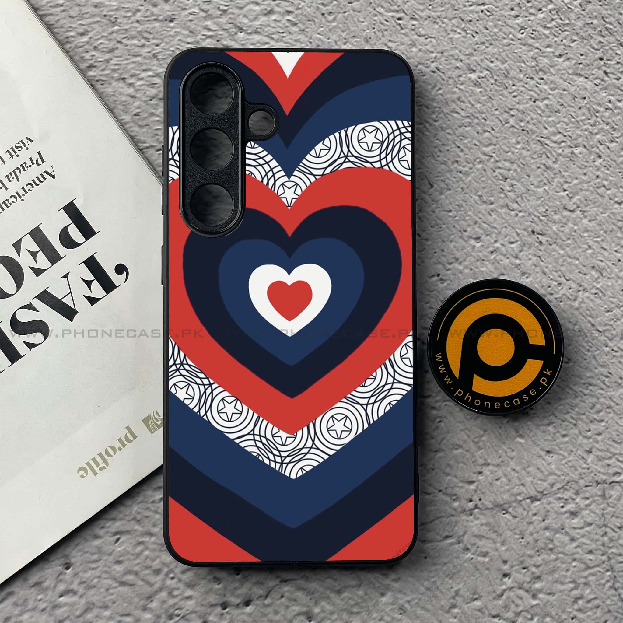 Samsung Galaxy S25 FE - Heart Beat 2.0 Series - Premium Metal Printed soft Bumper shock Proof Case