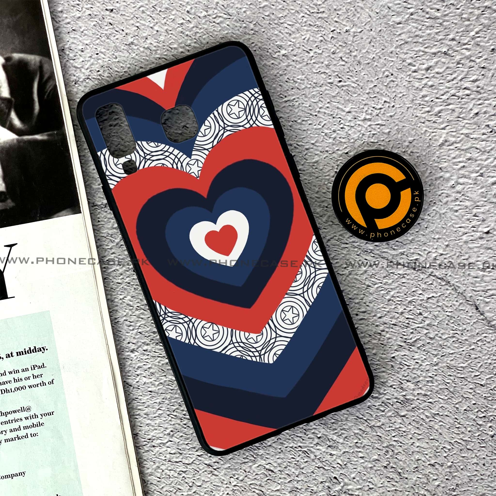 Samsung Galaxy A8 Star(A9 Star) - Heart Beat 2.0 Series - Premium Printed Glass soft Bumper shock Proof Case