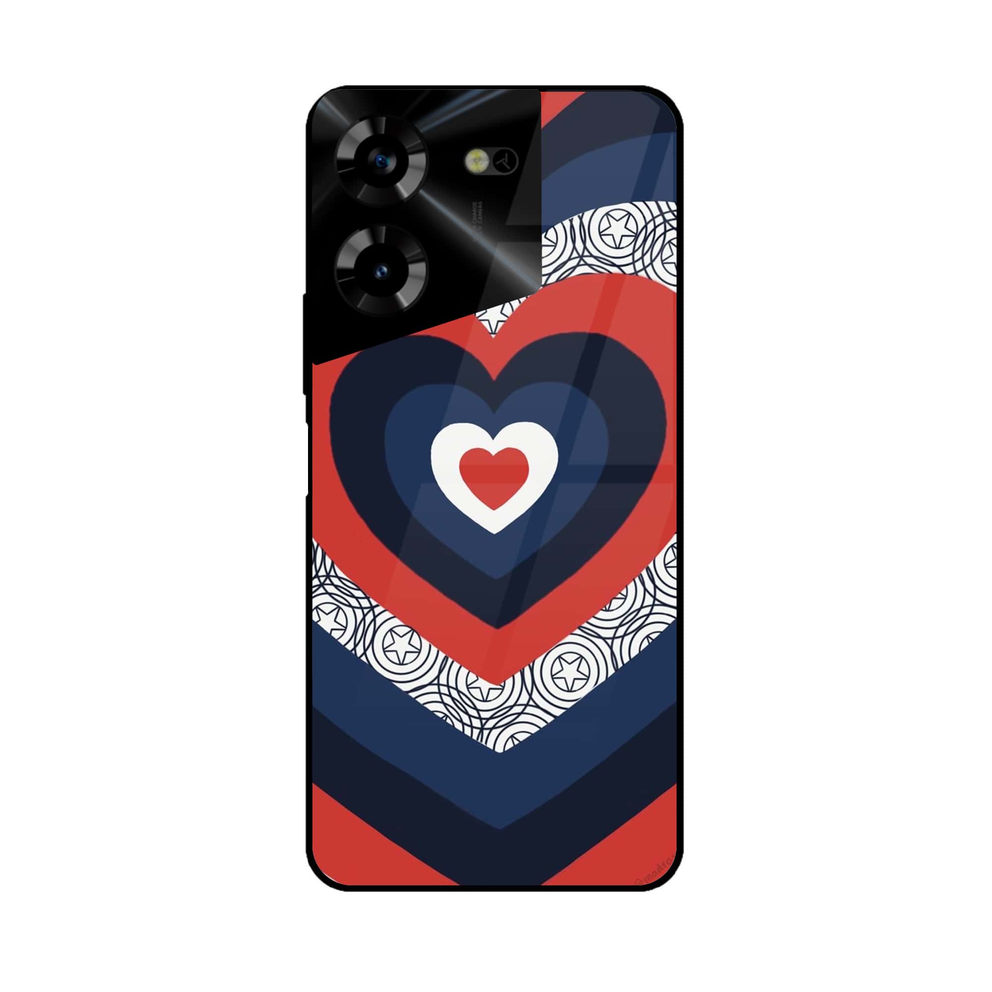 Tecno Pova 5 Pro - Heart beat 2.0 Series - Premium Printed Glass soft Bumper shock Proof Case