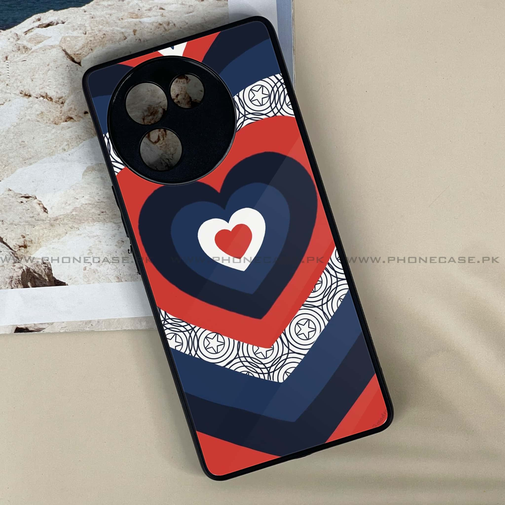 Vivo V30E - Heart Beat 2.0 Series - Premium Printed Metal soft Bumper shock Proof Case