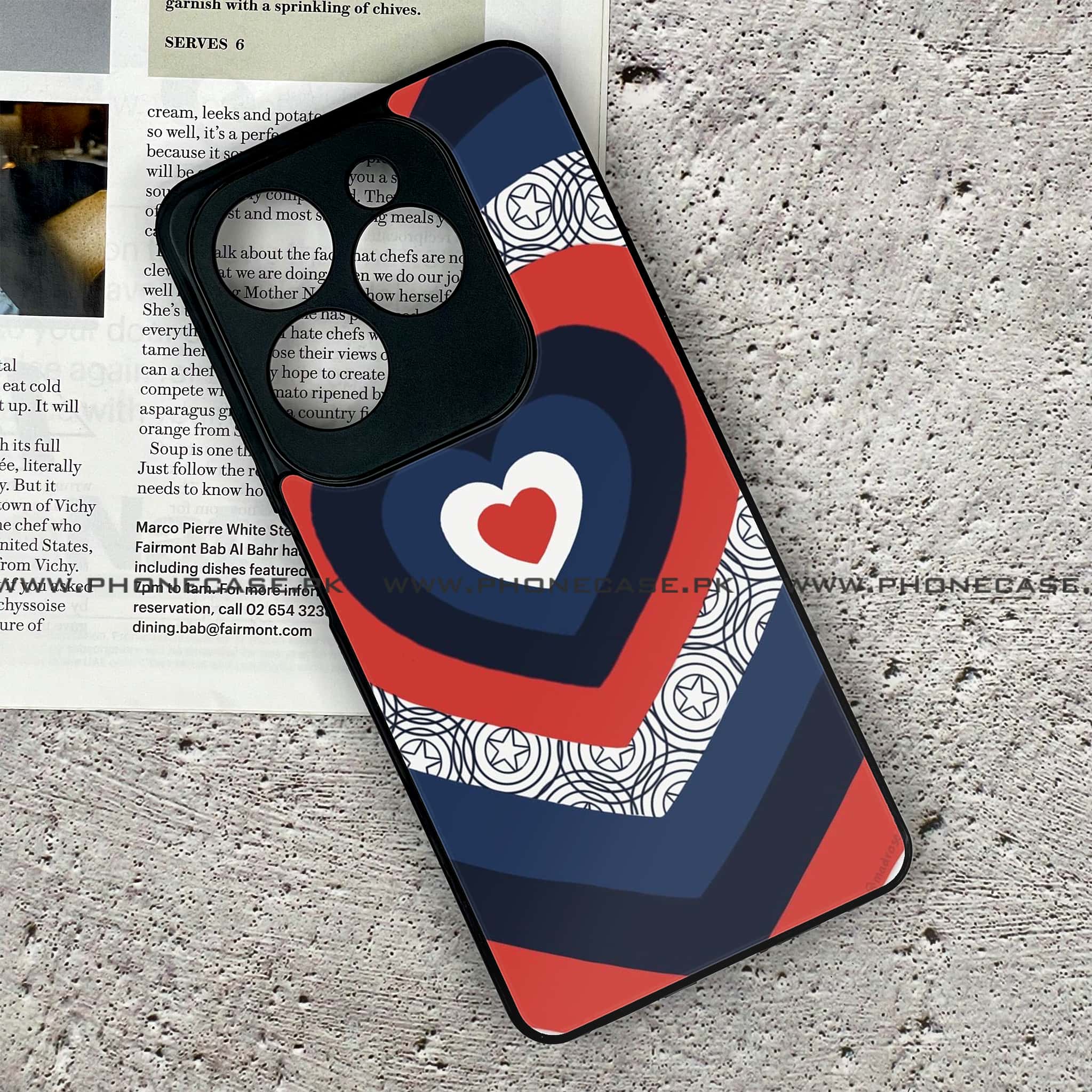 Infinix Hot 40 - Heart Beat Series 2.0 - Premium Metal Printed soft Bumper shock Proof Case