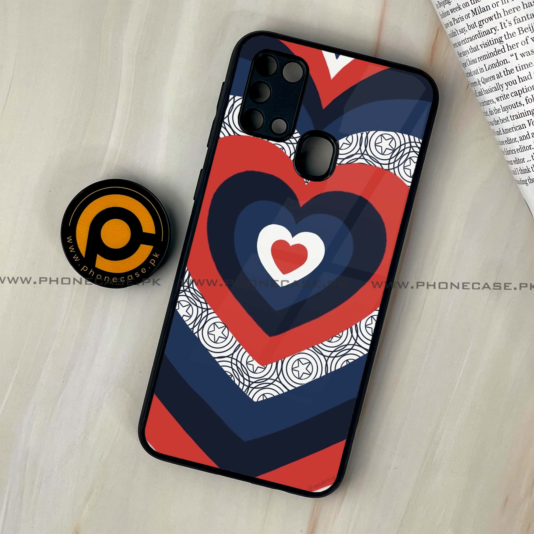 Galaxy M31 - Heart Beat 2.0 Series - Premium Printed Glass soft Bumper shock Proof Case