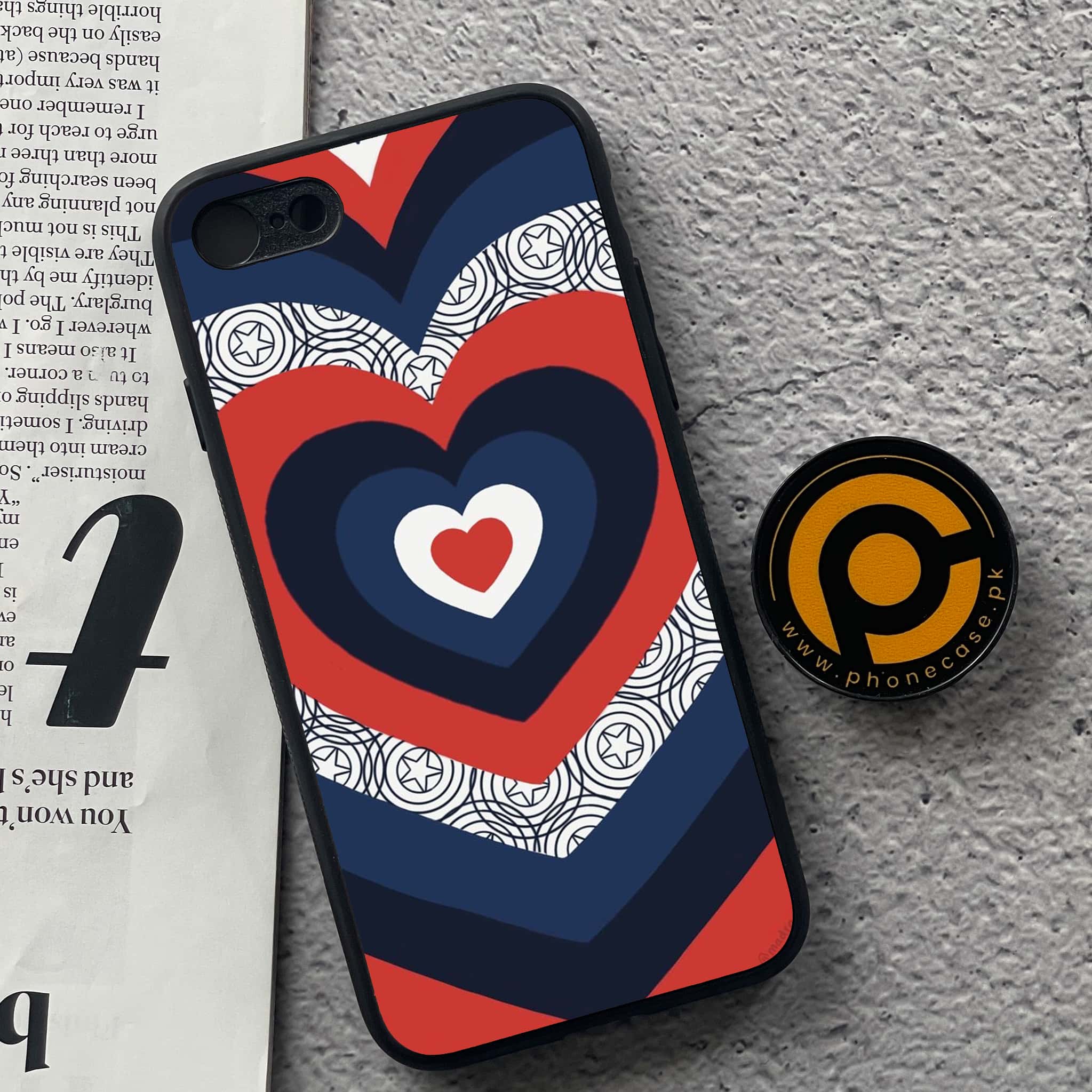 iPhone 7 / 8 - Heart Beat Series 2.0 - Premium Printed Glass soft Bumper shock Proof Case