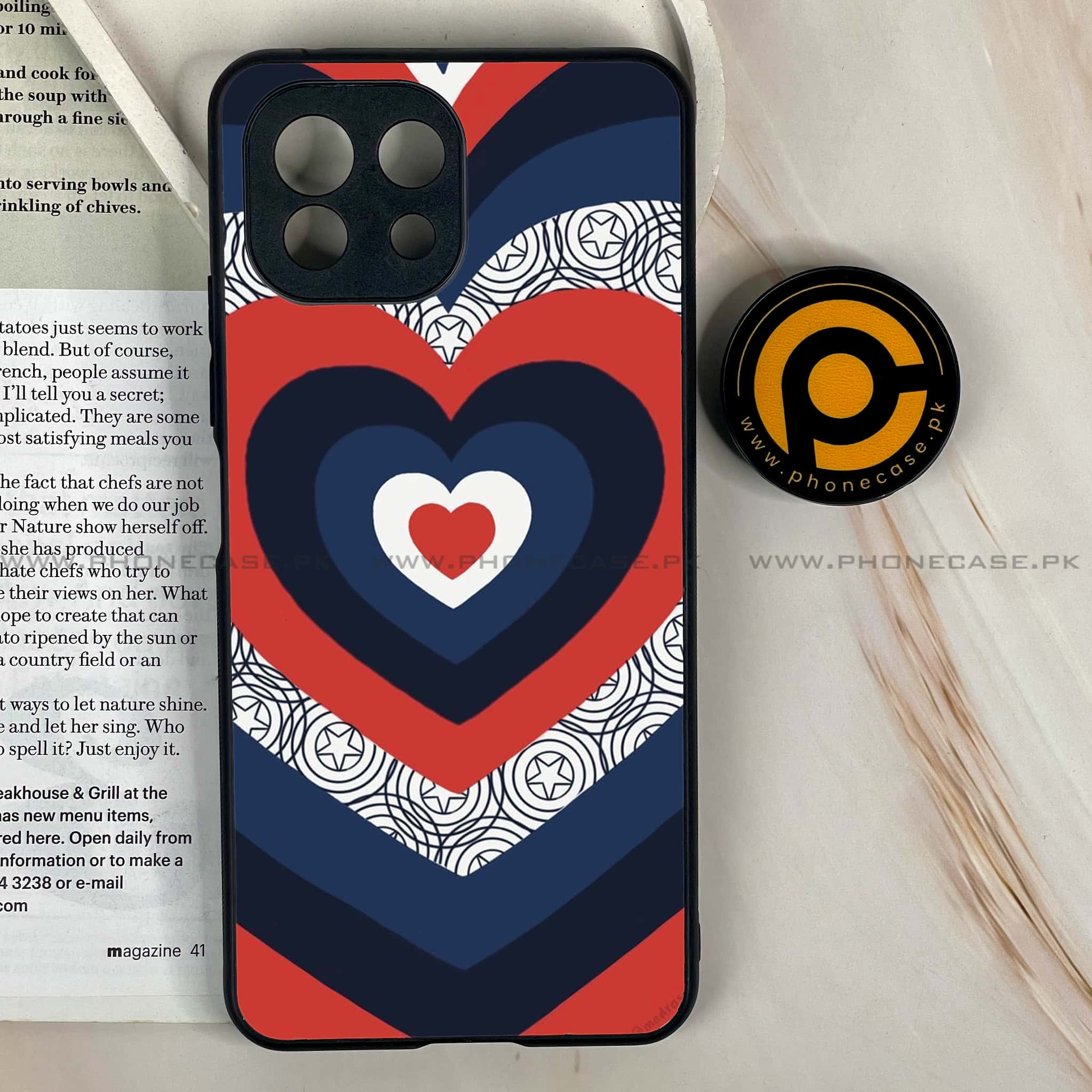 Mi 11 Lite - Heart Beat Series 2.0 - Premium Printed Glass soft Bumper shock Proof Case