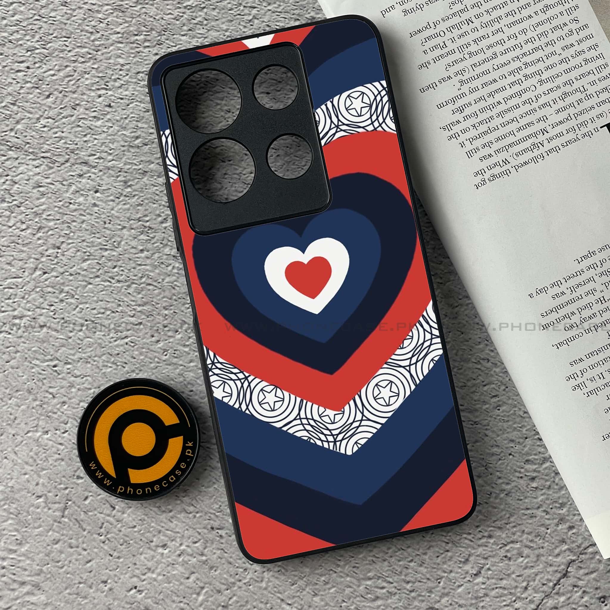 Infinix Note 30 - Heart Beat Series 2.0 - Premium Printed Glass soft Bumper shock Proof Case
