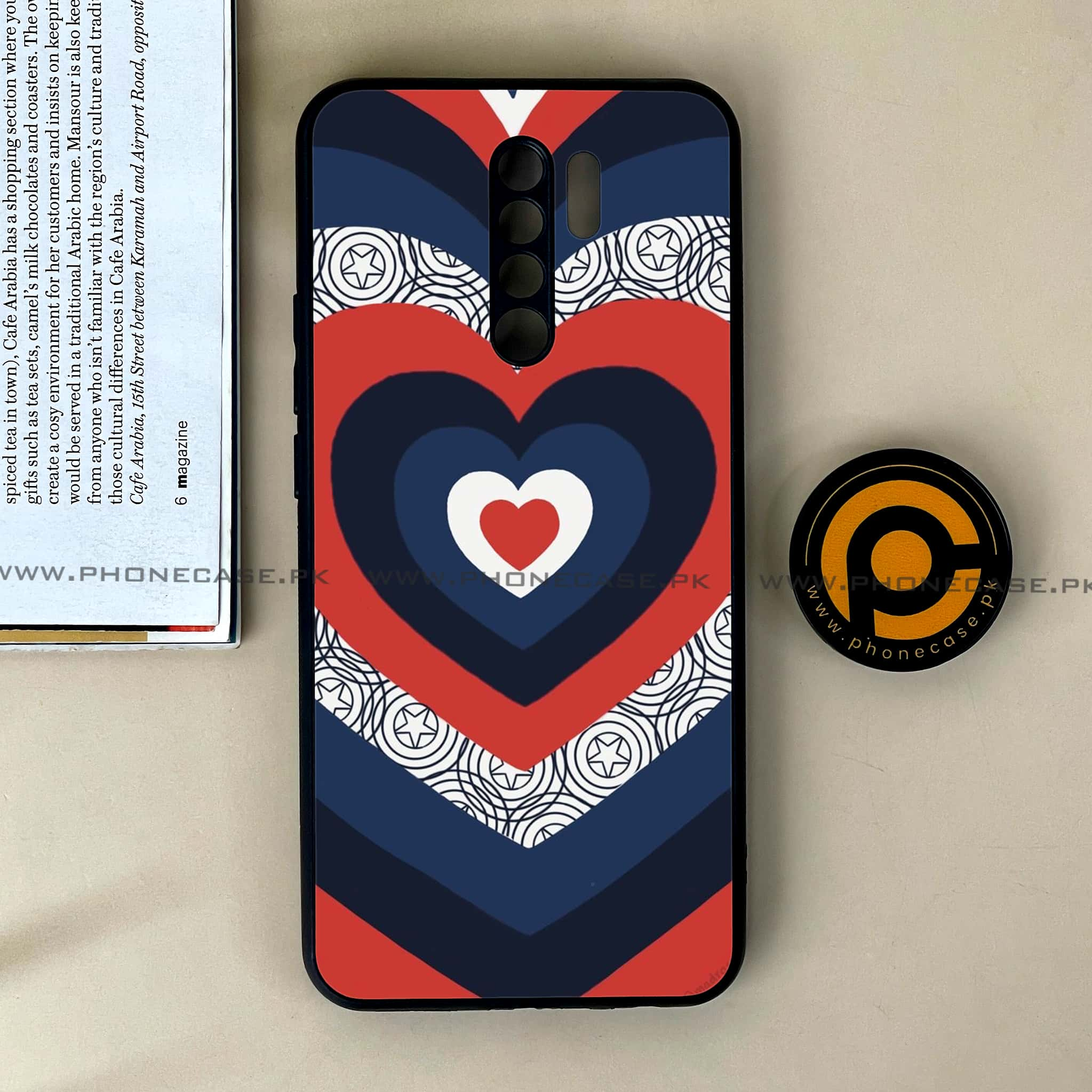 Xiaomi Redmi 9 - Heart Beat Series 2.0 - Premium Printed Glass soft Bumper shock Proof Case