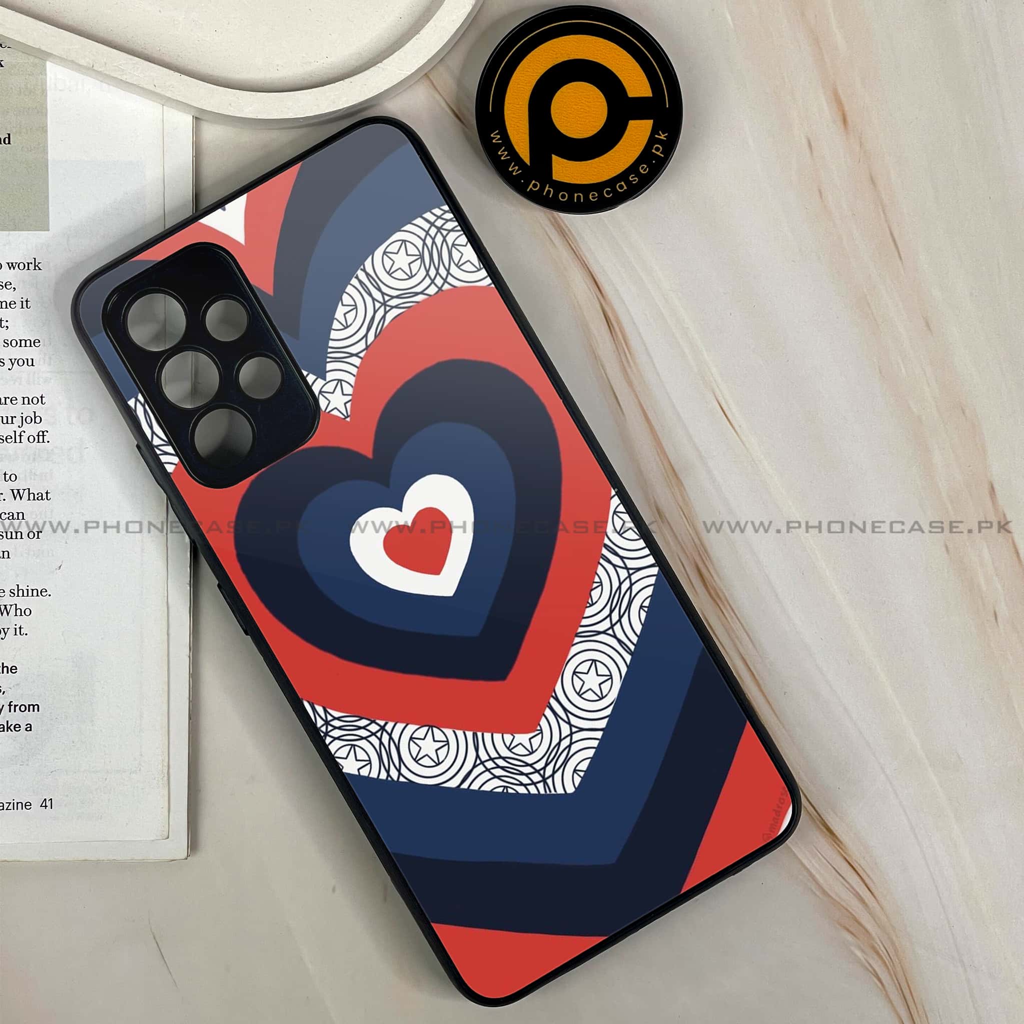 Samsung Galaxy A13 - Heart Beat Series 2.0 - Premium Printed Glass soft Bumper shock Proof Case