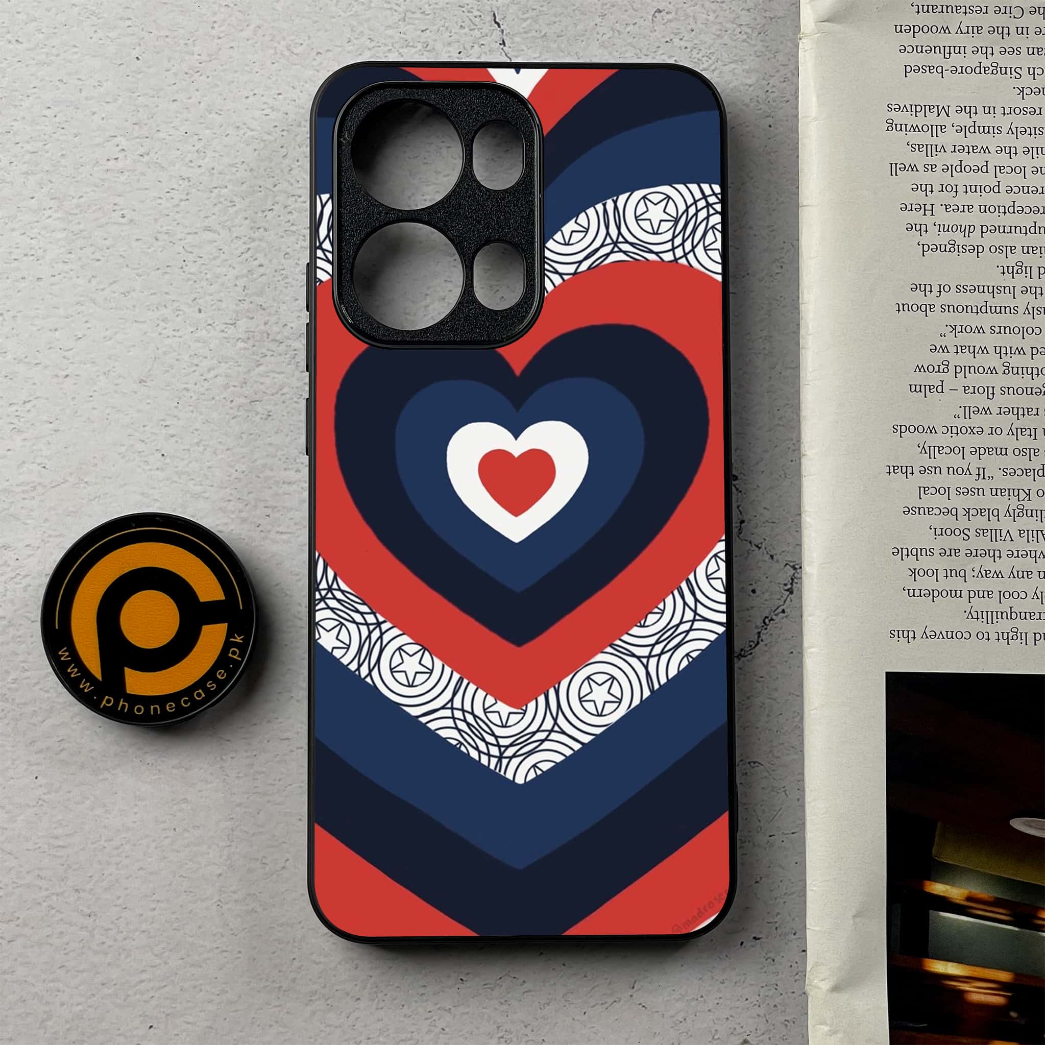 Oppo Reno 13 Pro - Heart Beat 2.0 Series - Premium Metal Printed Soft Bumper Shockproof Case