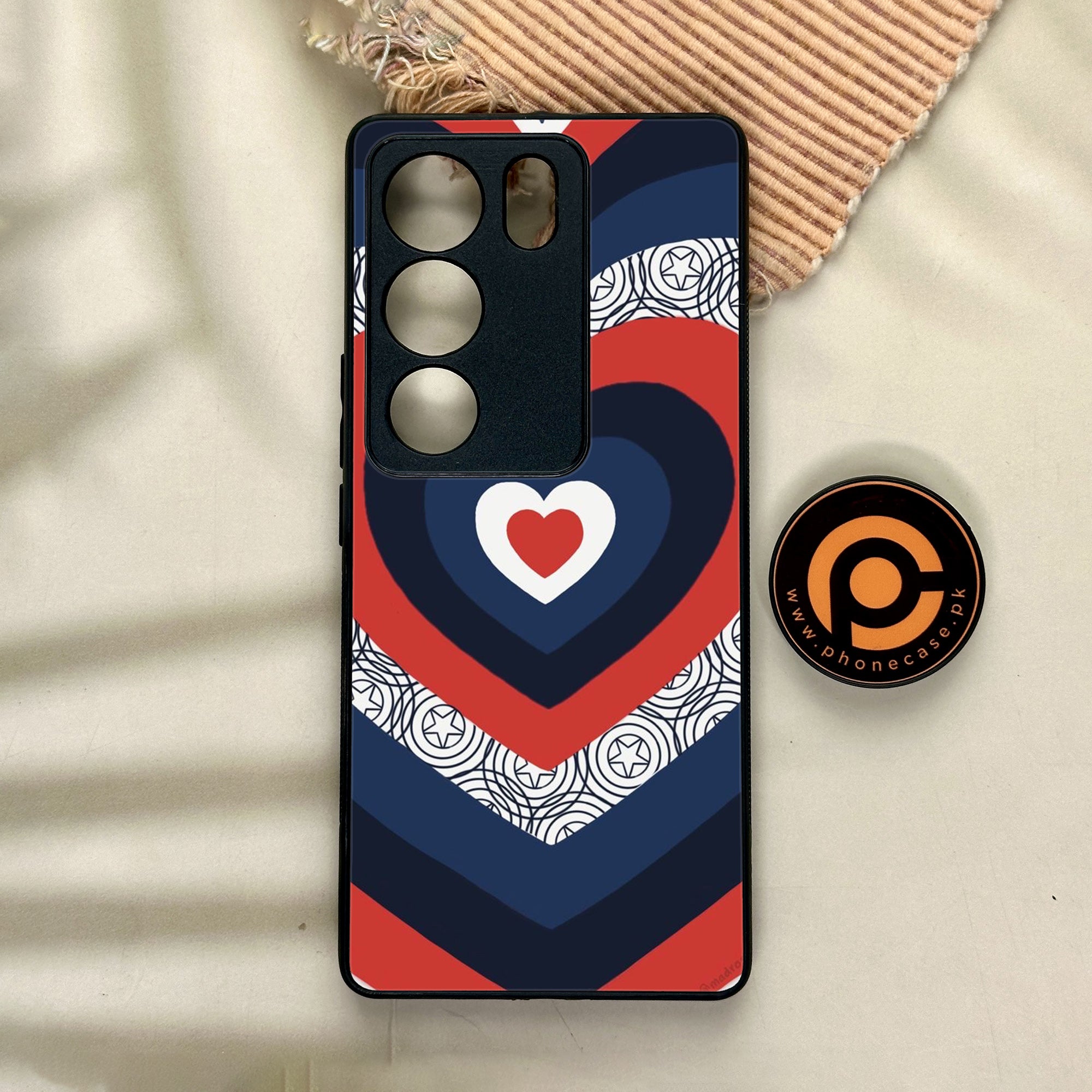 Vivo V29 - Heart Beat Series 2.0 - Premium Printed Glass soft Bumper shock Proof Case
