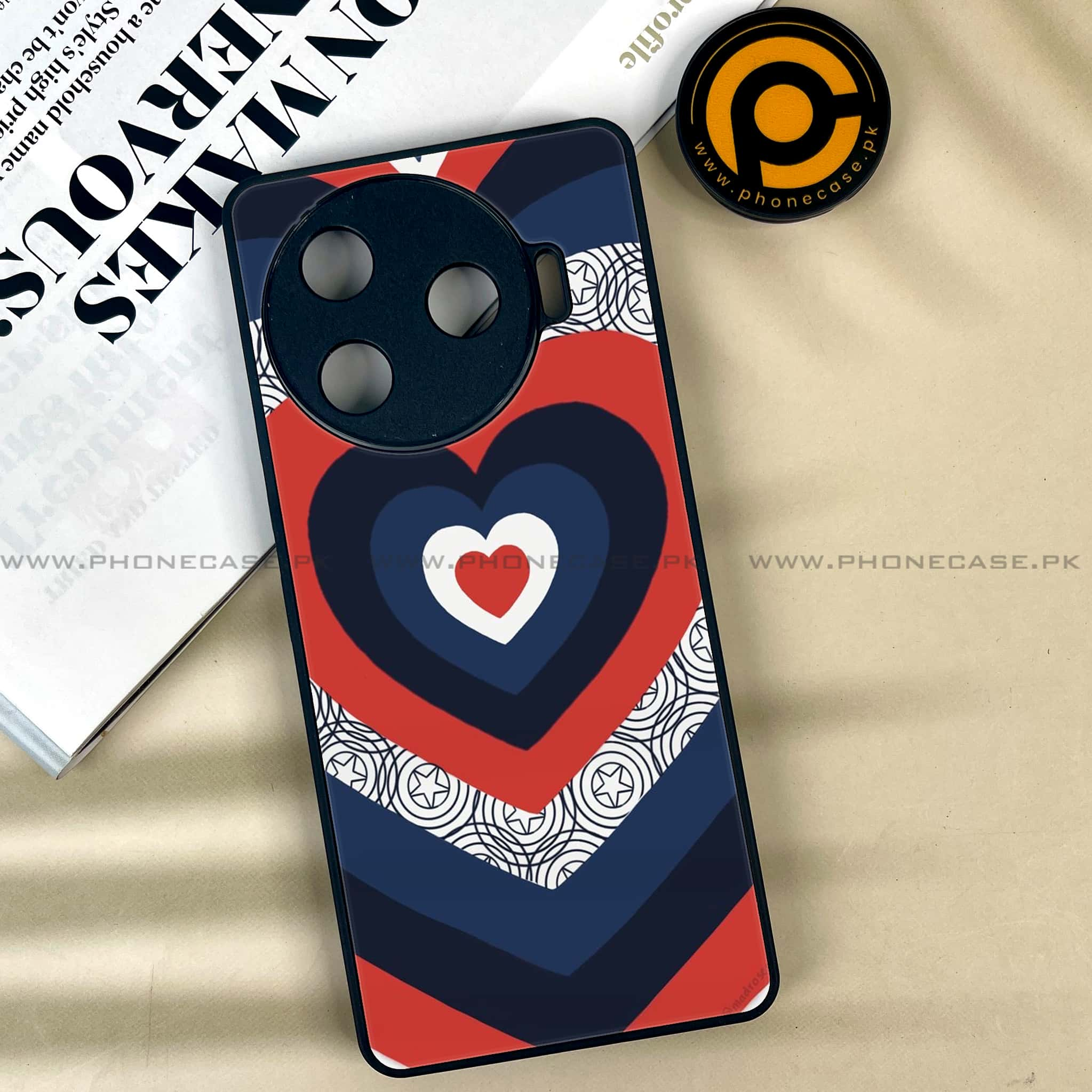 Tecno Camon 30 Pro - Heart Beat 2.0 Series - Premium Printed Glass soft Bumper shock Proof Case