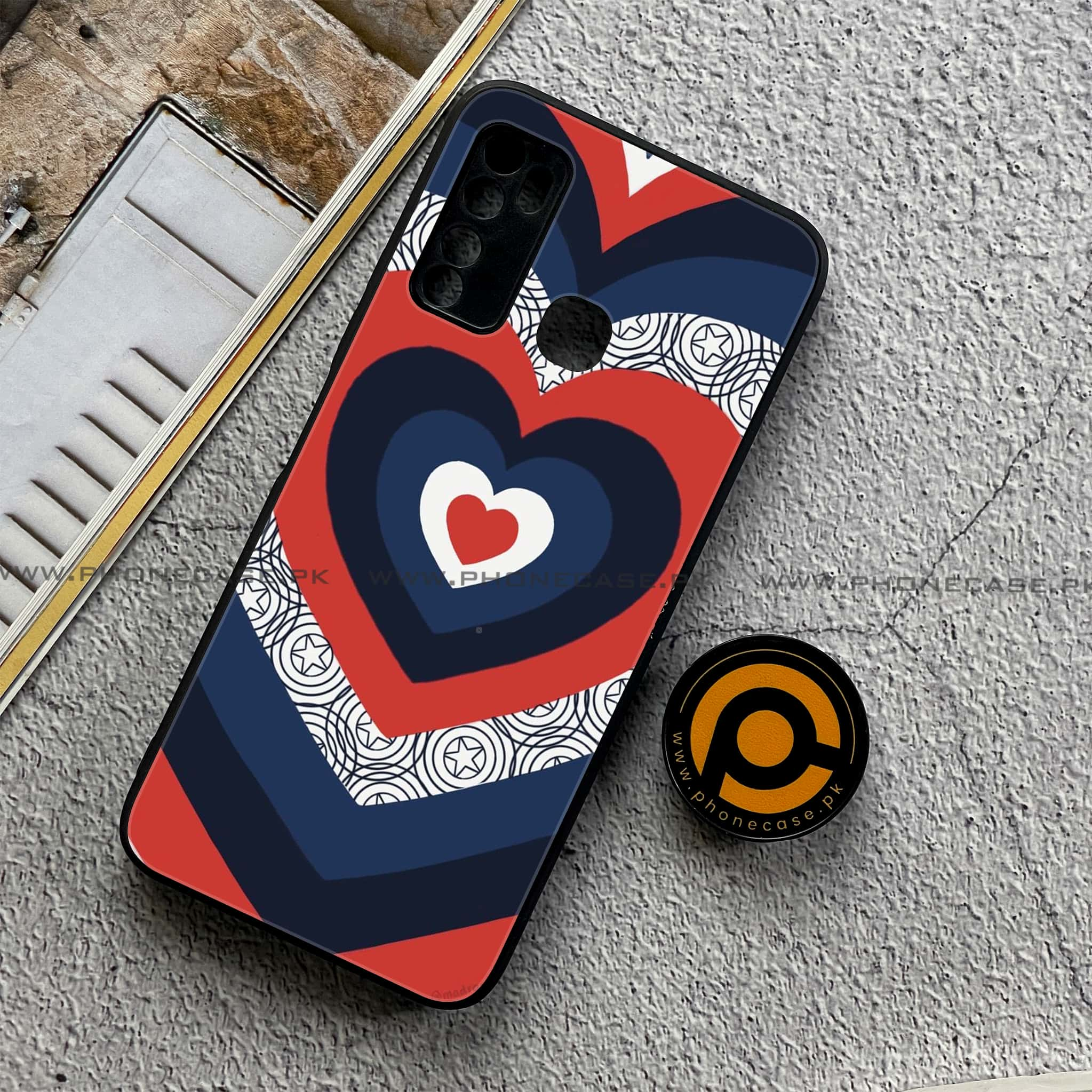 Infinix Note 7 Lite - Heart Beat 2.0 Series - Premium Printed Metal soft Bumper shock Proof Case