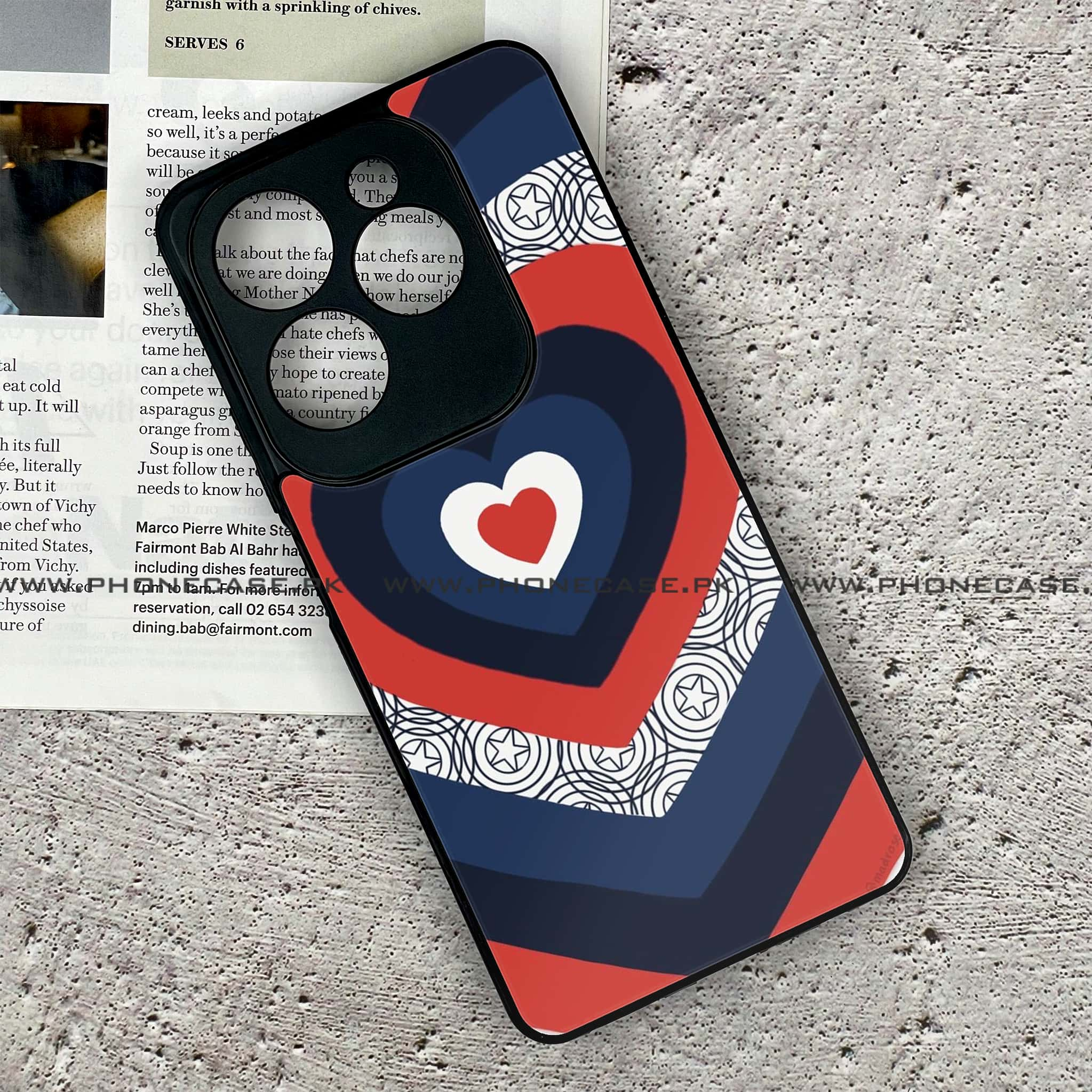 Infinix Hot 40 Pro - Heart Beat Series 2.0 - Premium Printed Glass soft Bumper shock Proof Case