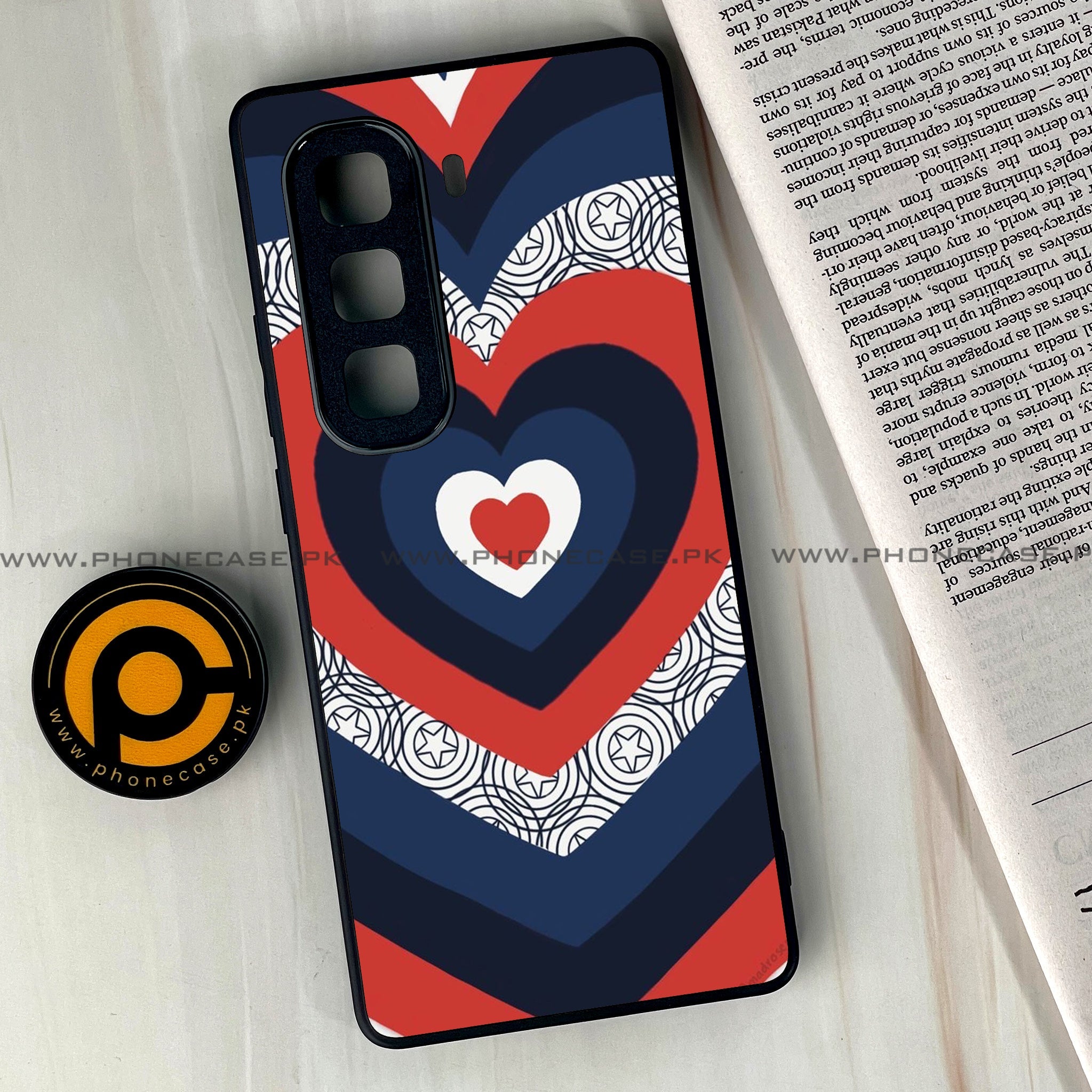 Infinix Hot 60 Pro Plus - Heart Beat 2.0 Series - Premium Metal Printed soft Bumper shock Proof Case