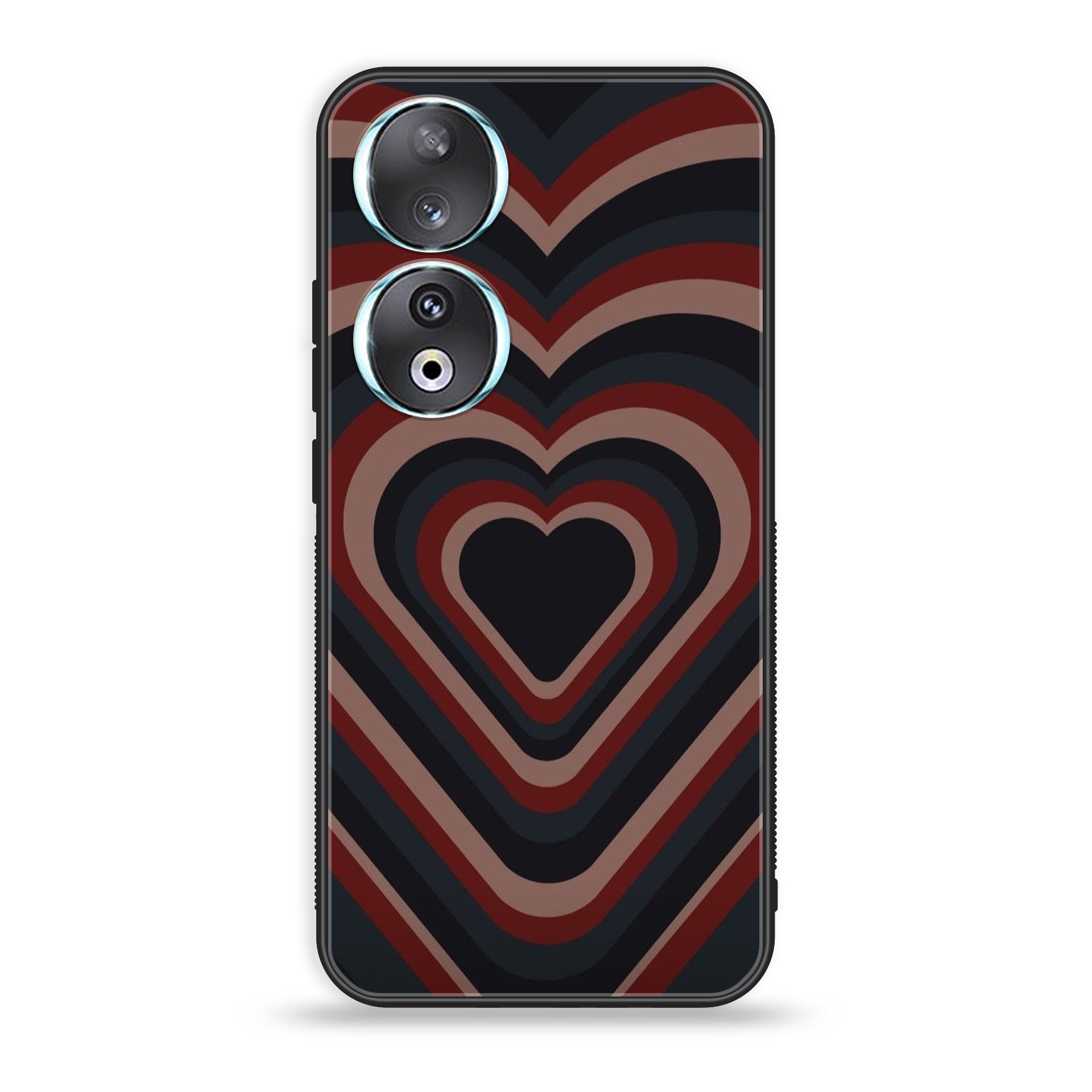 Huawei Honor 90 - Heart Beat 2.0 Series - Premium Printed Glass soft Bumper shock Proof Case