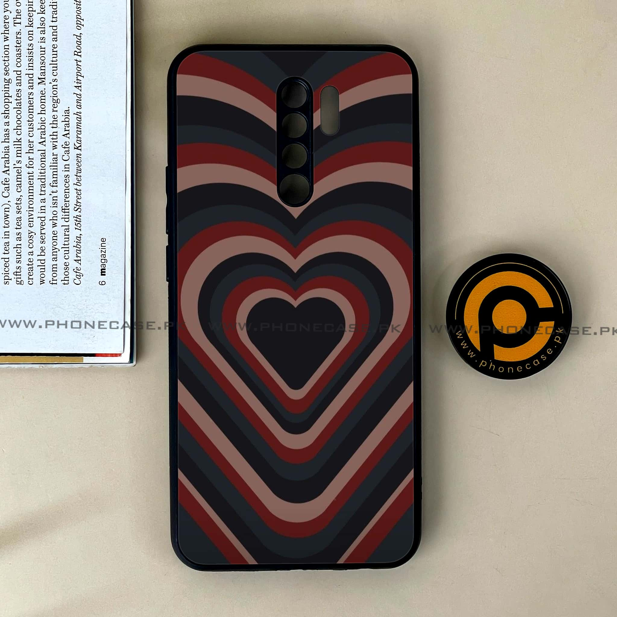 Xiaomi Redmi 9 - Heart Beat Series 2.0 - Premium Printed Glass soft Bumper shock Proof Case