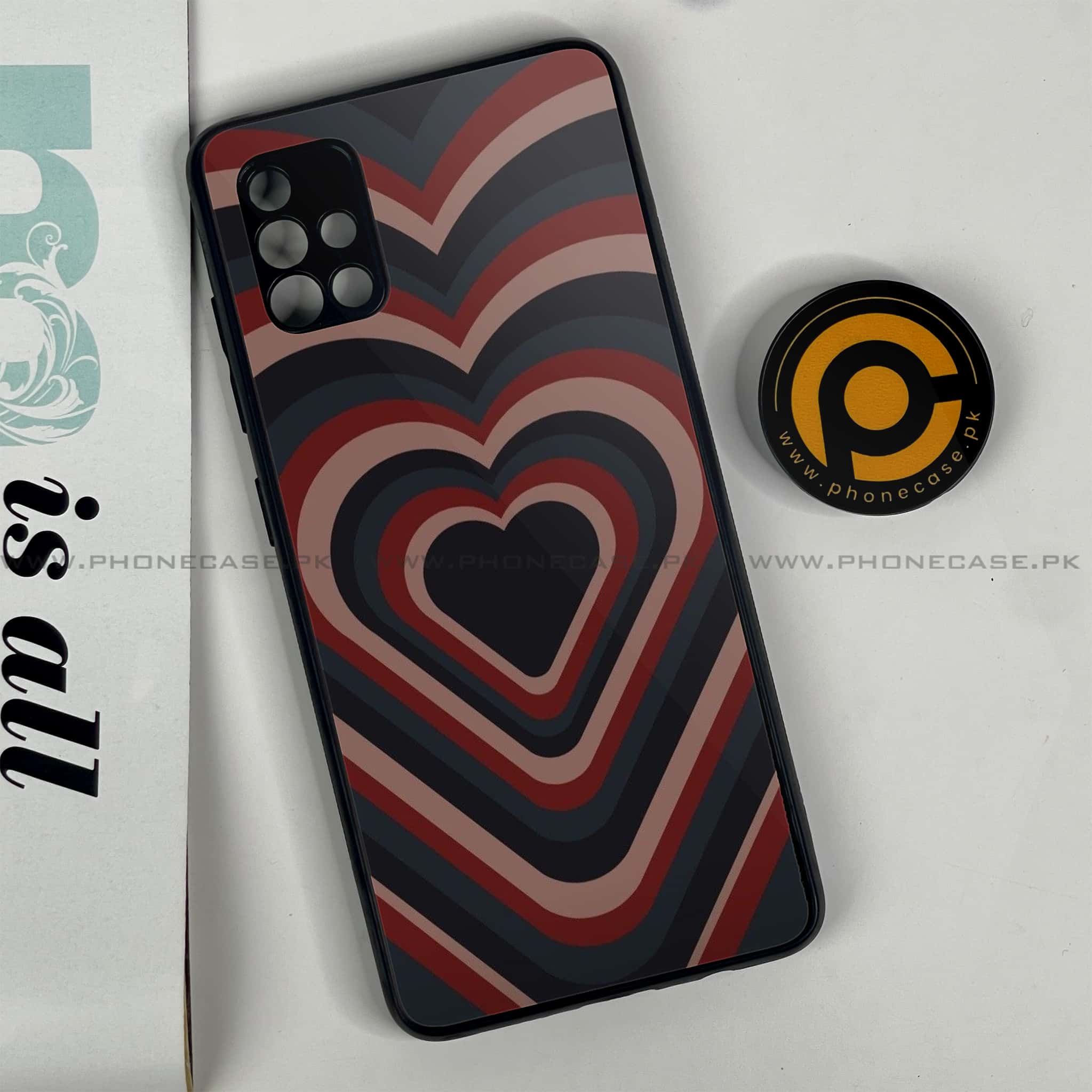 Samsung Galaxy A51 Heart Beat Series 2.0 Premium Printed Glass soft Bumper shock Proof Case