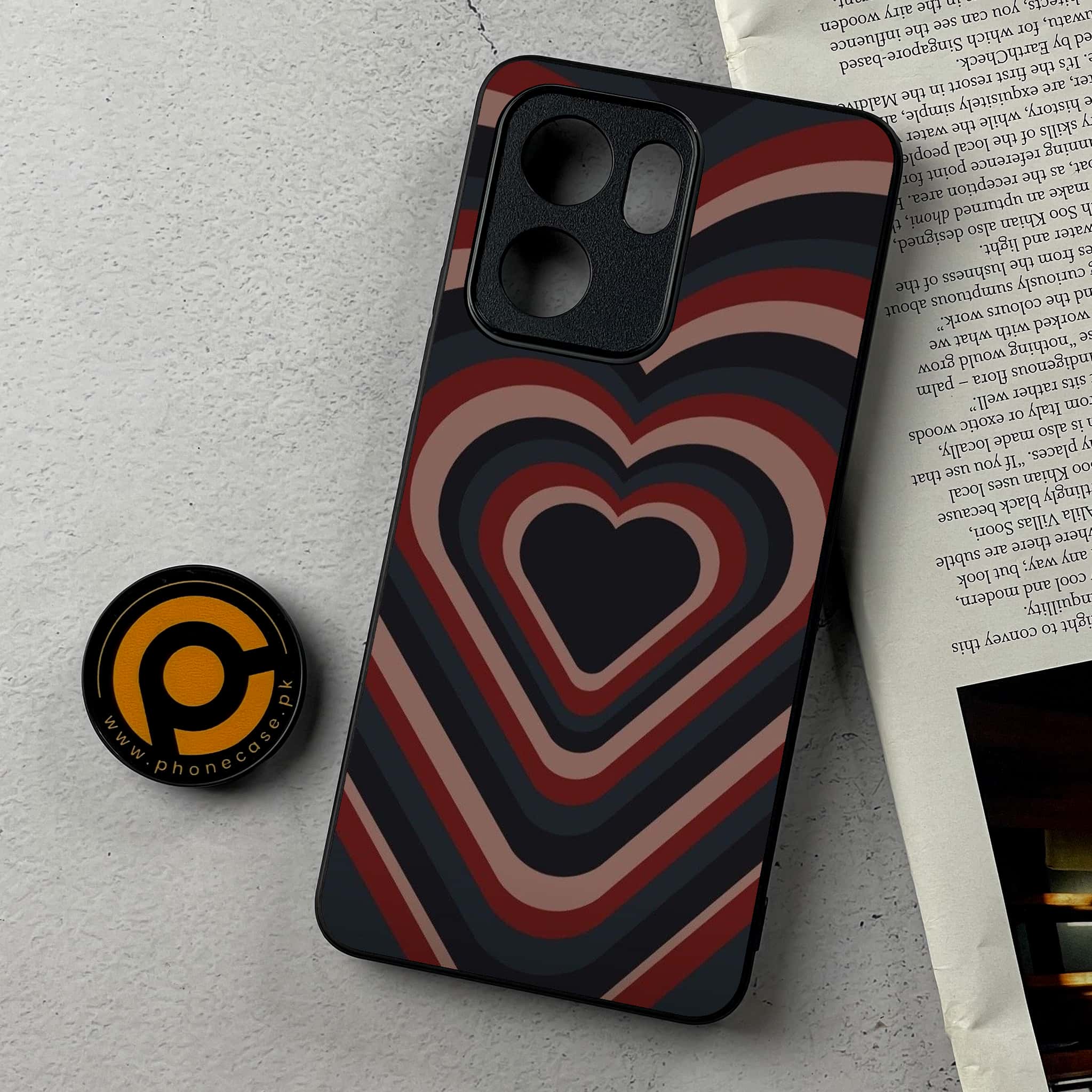 Oppo Reno 14F - Heart Beat 2.0 Series - Premium Metal Printed Soft Bumper Shockproof Case