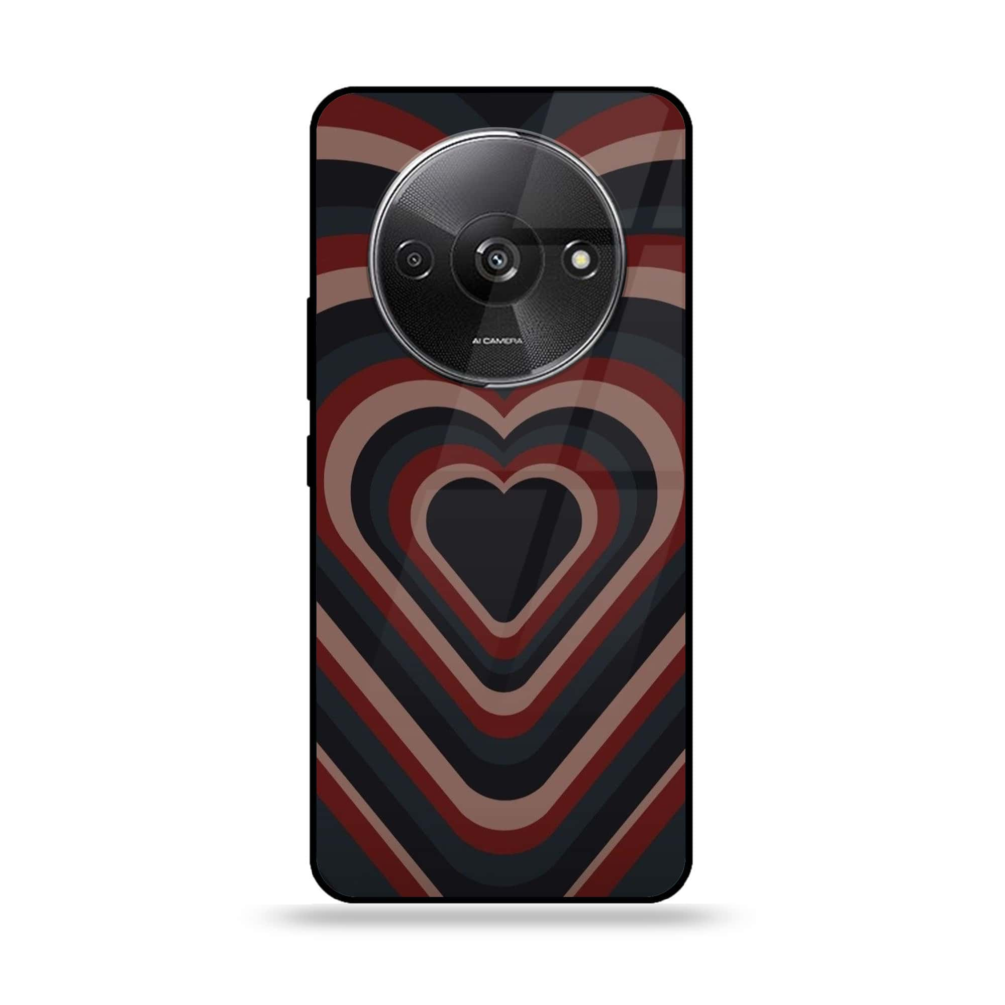 Xiaomi Redmi A3 - Heart Beat 2.0 Series - Premium Printed Glass soft Bumper shock Proof Case