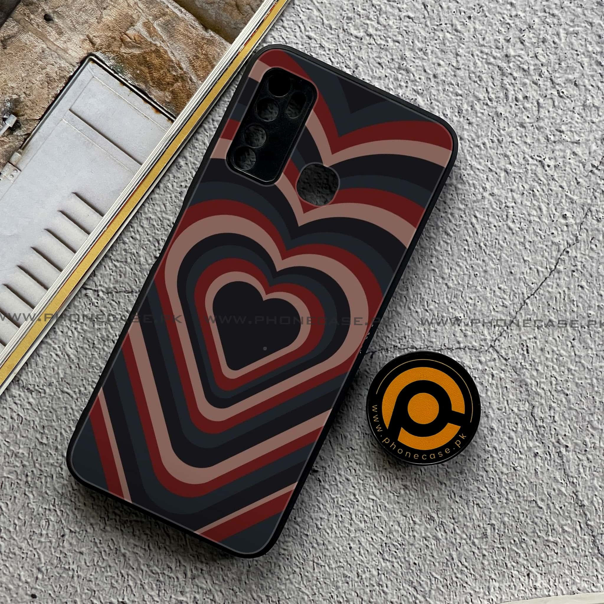 Infinix Note 7 Lite - Heart Beat 2.0 Series - Premium Printed Metal soft Bumper shock Proof Case