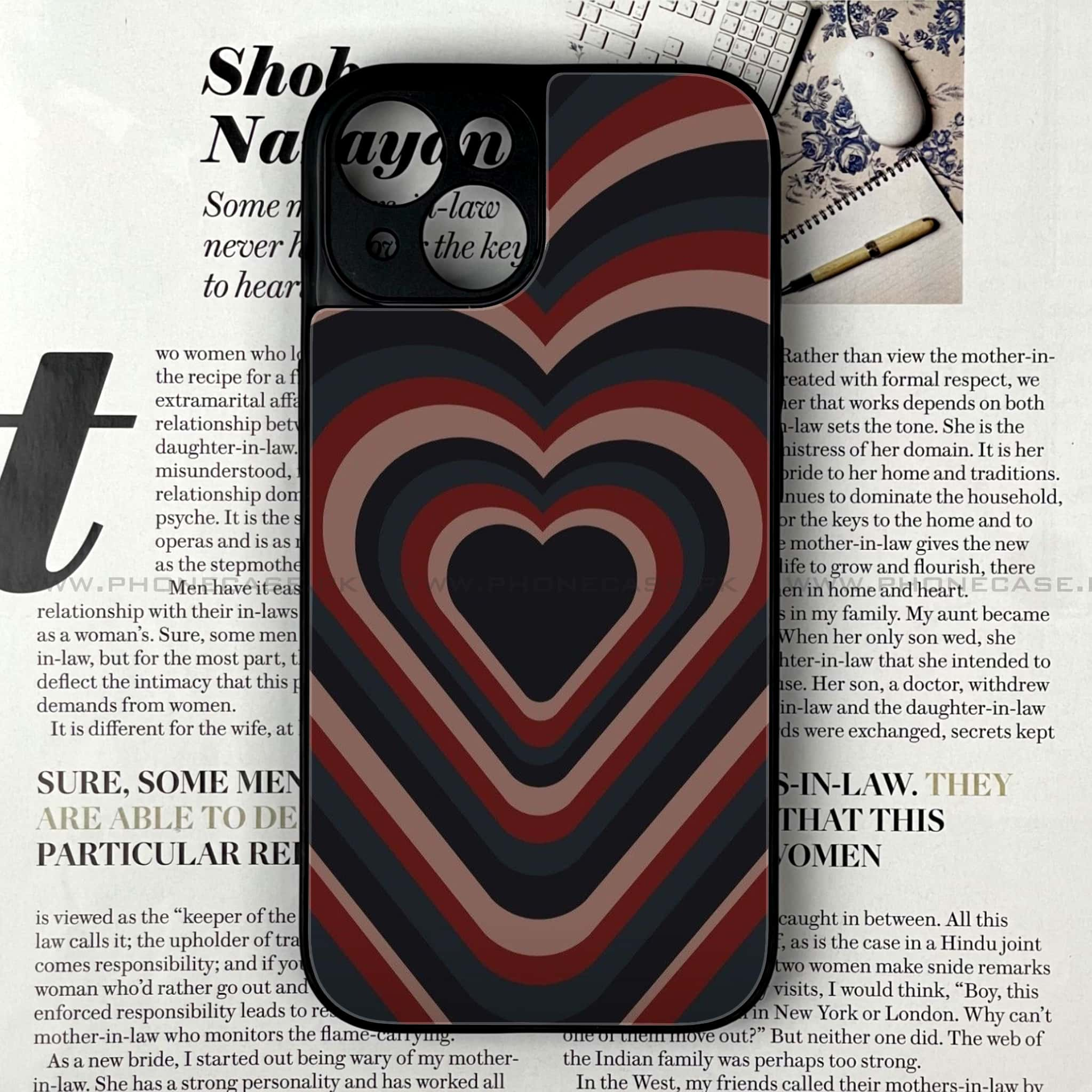 iPhone 15 Plus - Heart Beat Series 2.0 - Premium Printed Glass soft Bumper shock Proof Case