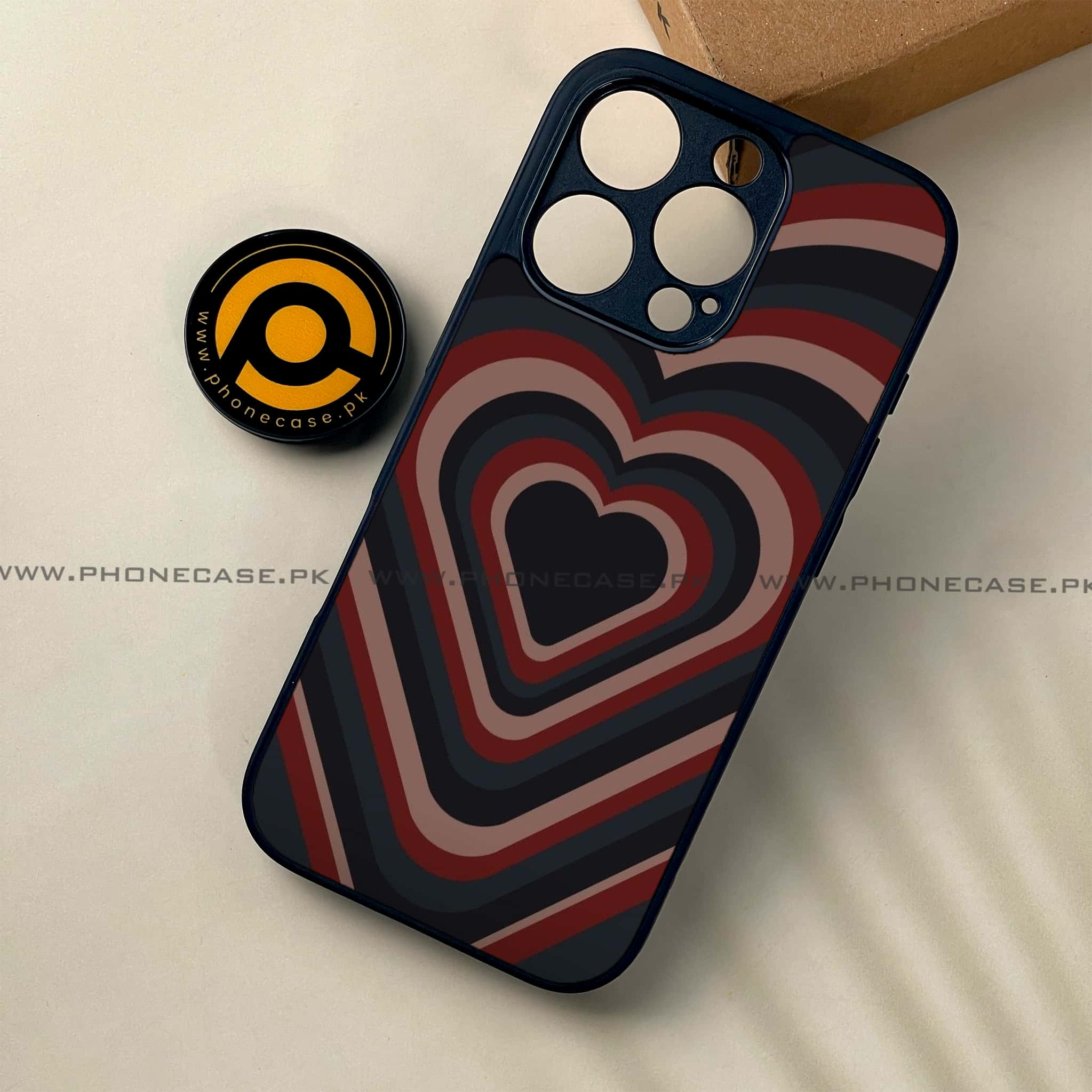 iPhone 16 Pro - Heart Beat 2.0 Series - Premium Printed Glass soft Bumper shock Proof Case