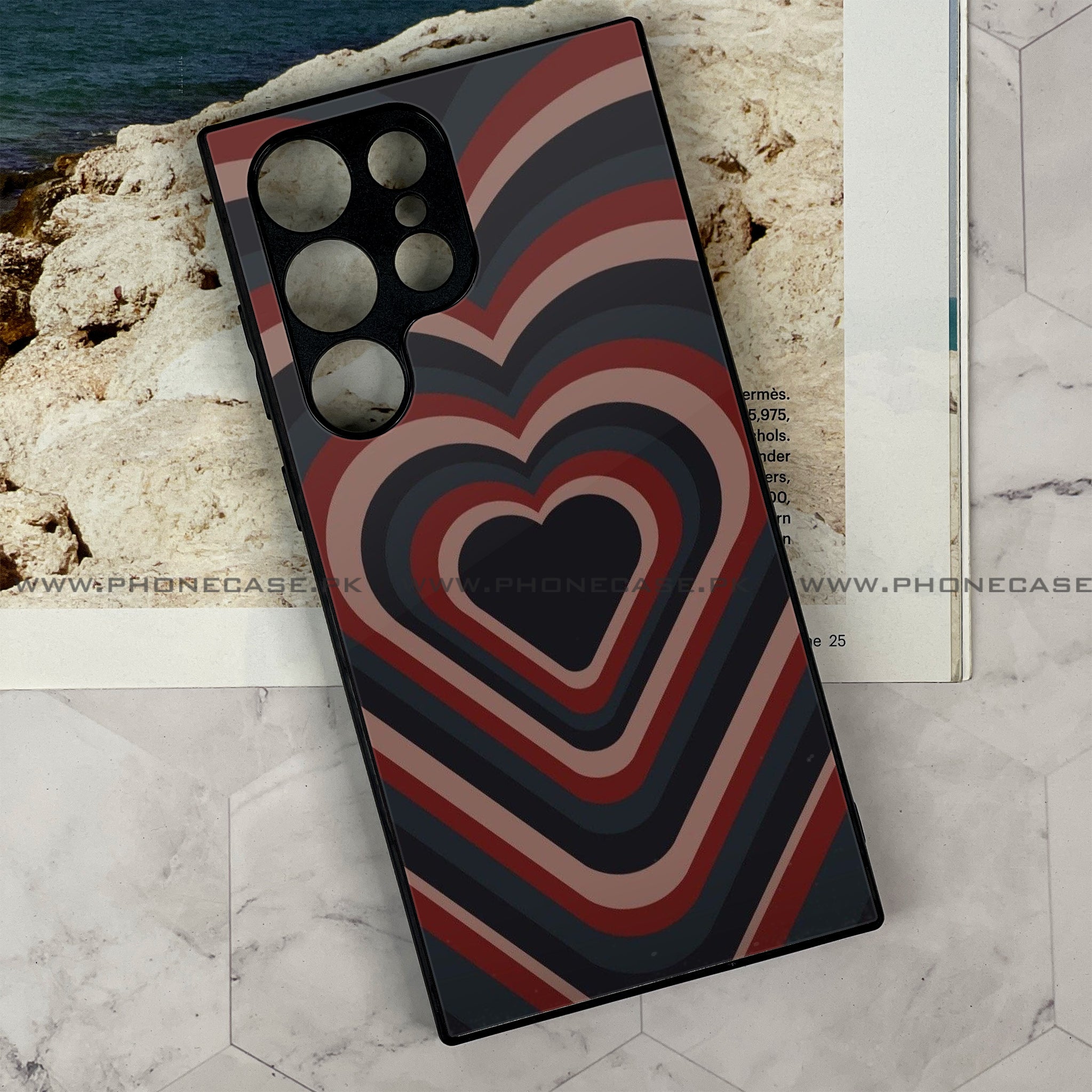 Samsung Galaxy S23 Ultra - Heart Beat Series 2.0 - Premium Printed Glass soft Bumper shock Proof Case