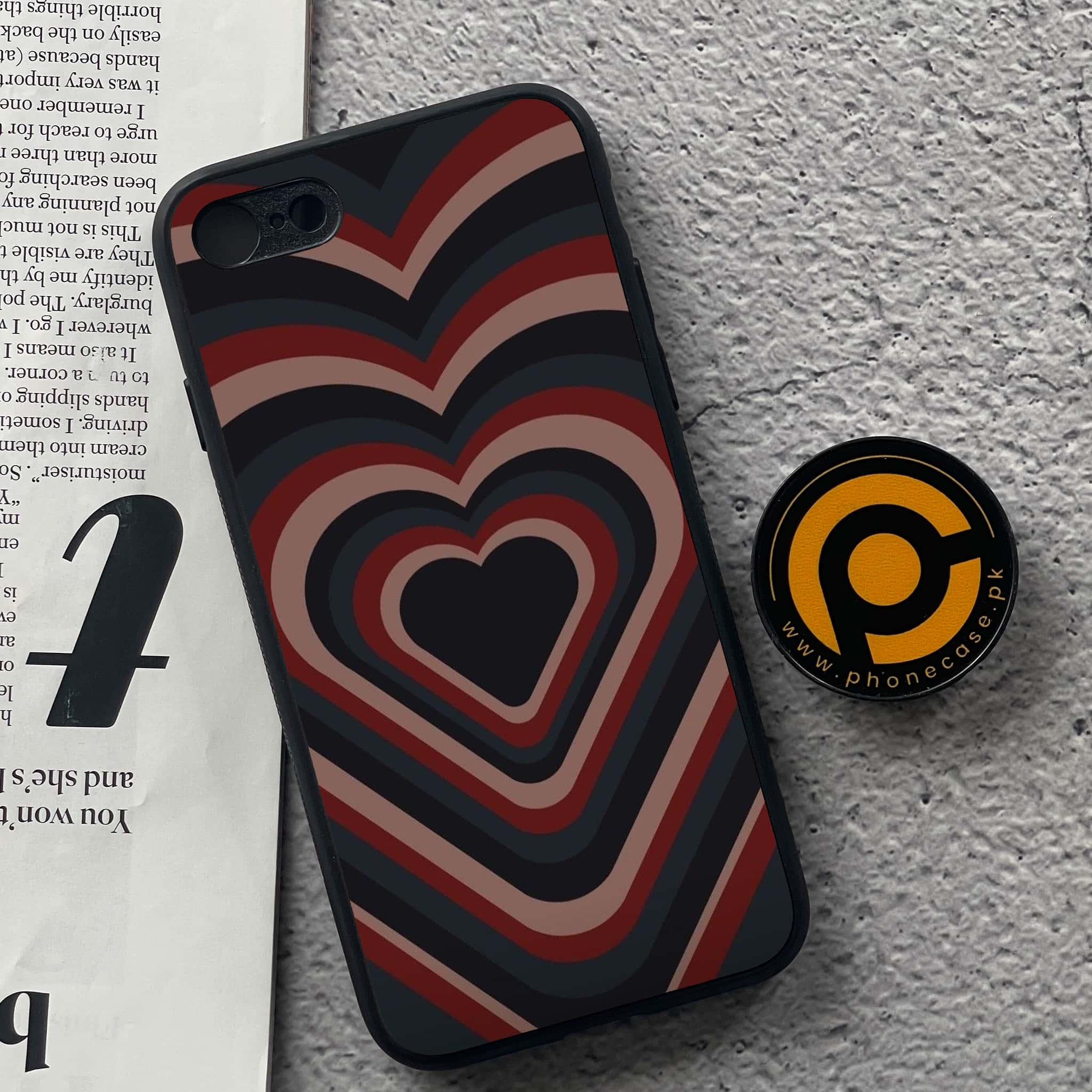 iPhone 7 / 8 - Heart Beat Series 2.0 - Premium Printed Glass soft Bumper shock Proof Case