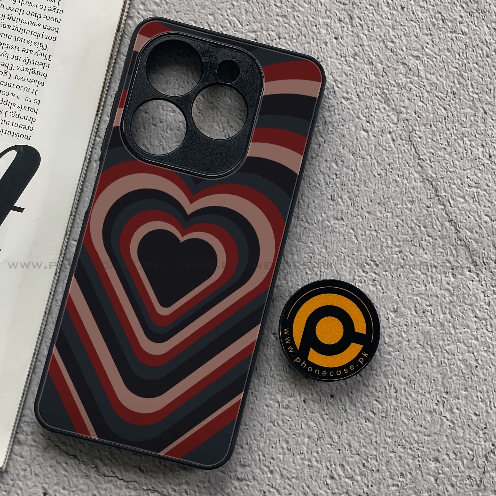 Infinix Smart 8 Pro - Heart Beat Series 2.0 - Premium Metal Printed soft Bumper shock Proof Case