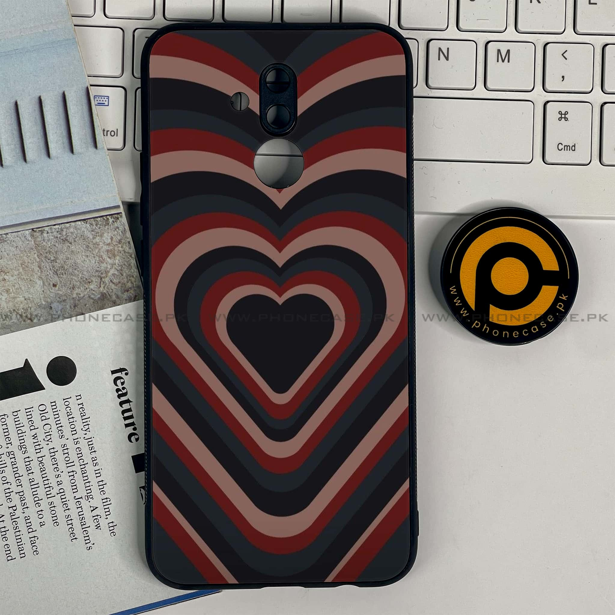 Huawei Mate 20 Lite - Heart Beat 2.0 Series - Premium Printed Glass soft Bumper shock Proof Case