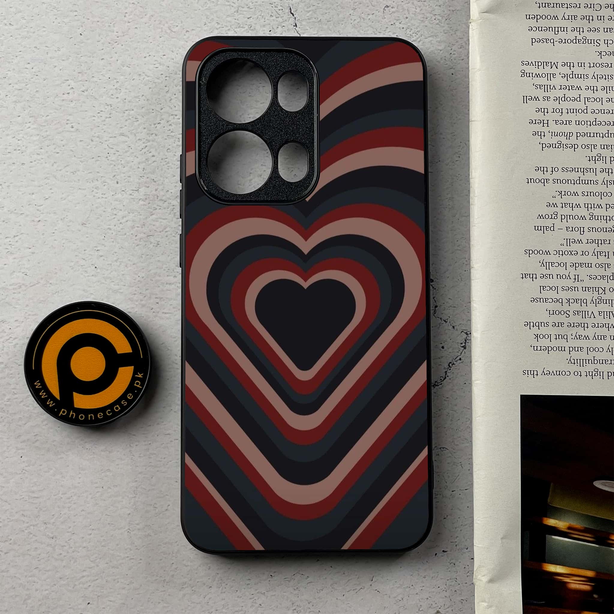 Oppo Reno 13 Pro - Heart Beat 2.0 Series - Premium Metal Printed Soft Bumper Shockproof Case