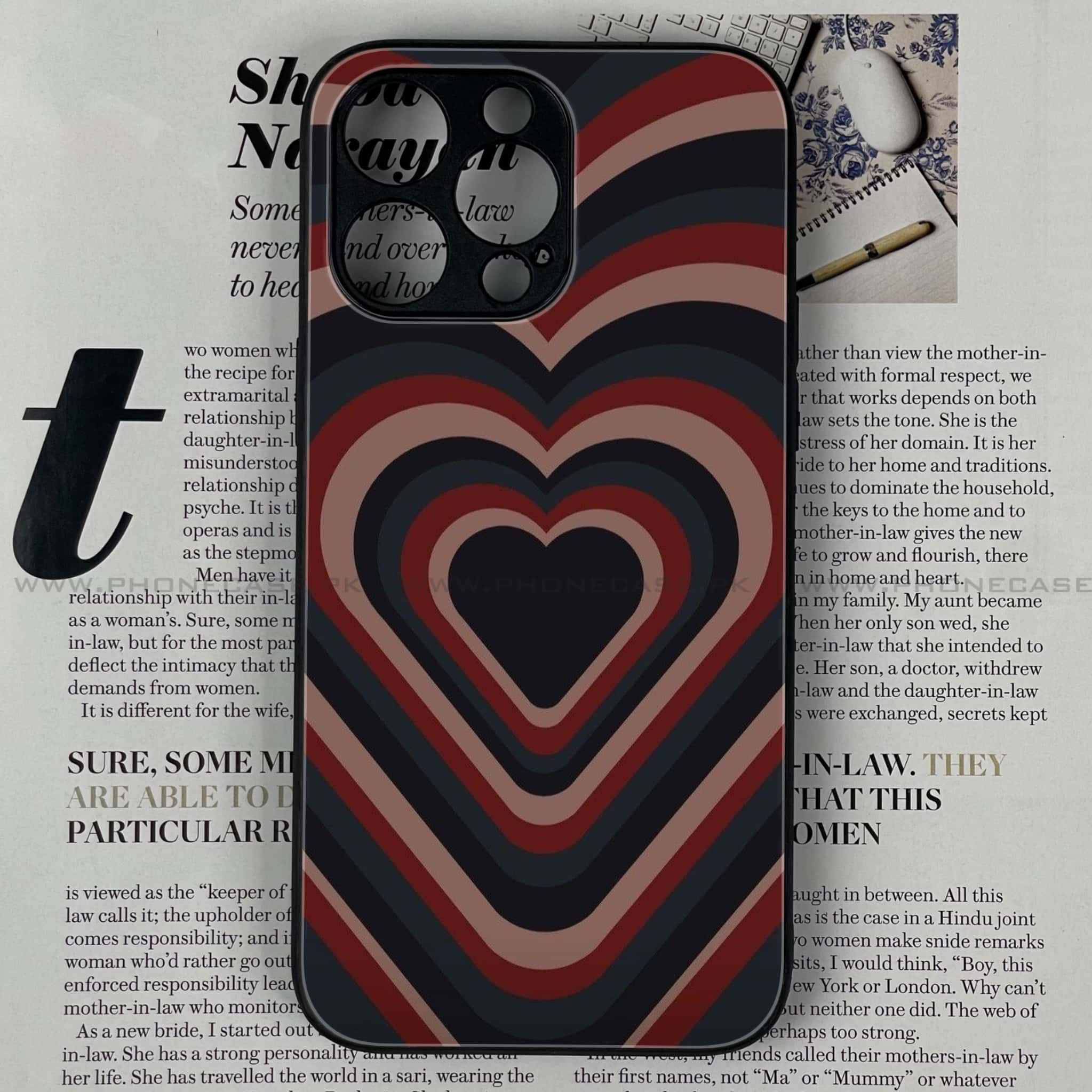 iPhone 14 Pro Max - Heart Beat Series 2.0 - Premium Printed Glass soft Bumper shock Proof Case