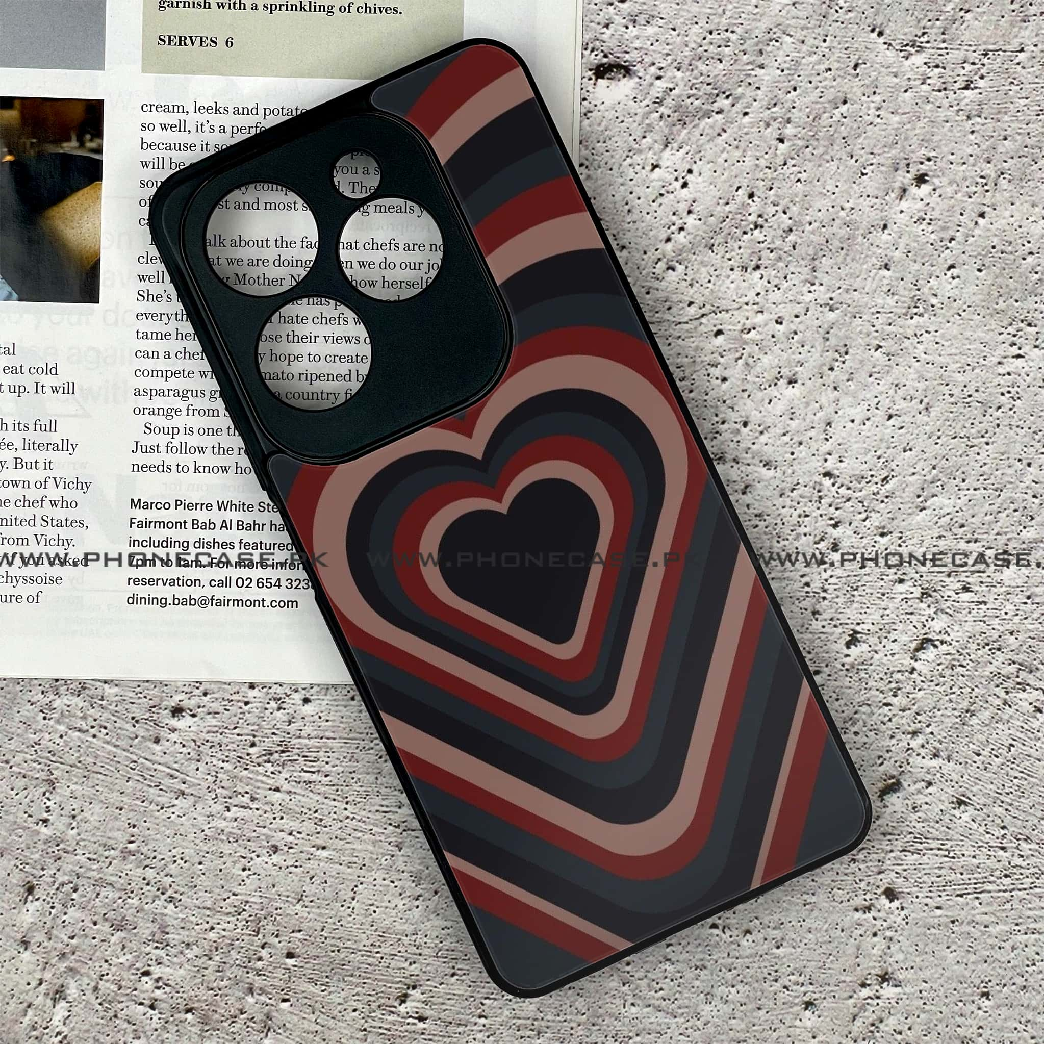 Infinix Hot 40 Pro - Heart Beat Series 2.0 - Premium Printed Glass soft Bumper shock Proof Case