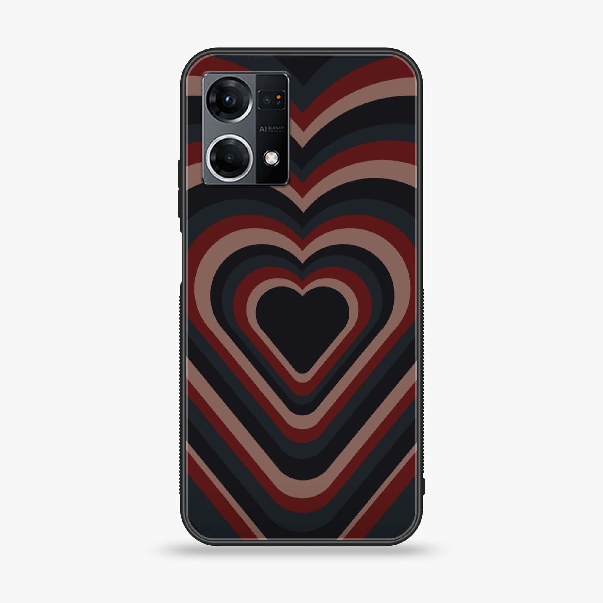 Oppo Reno 7 - Heart Beat 2.0 Series - Premium Printed Glass soft Bumper shock Proof Case