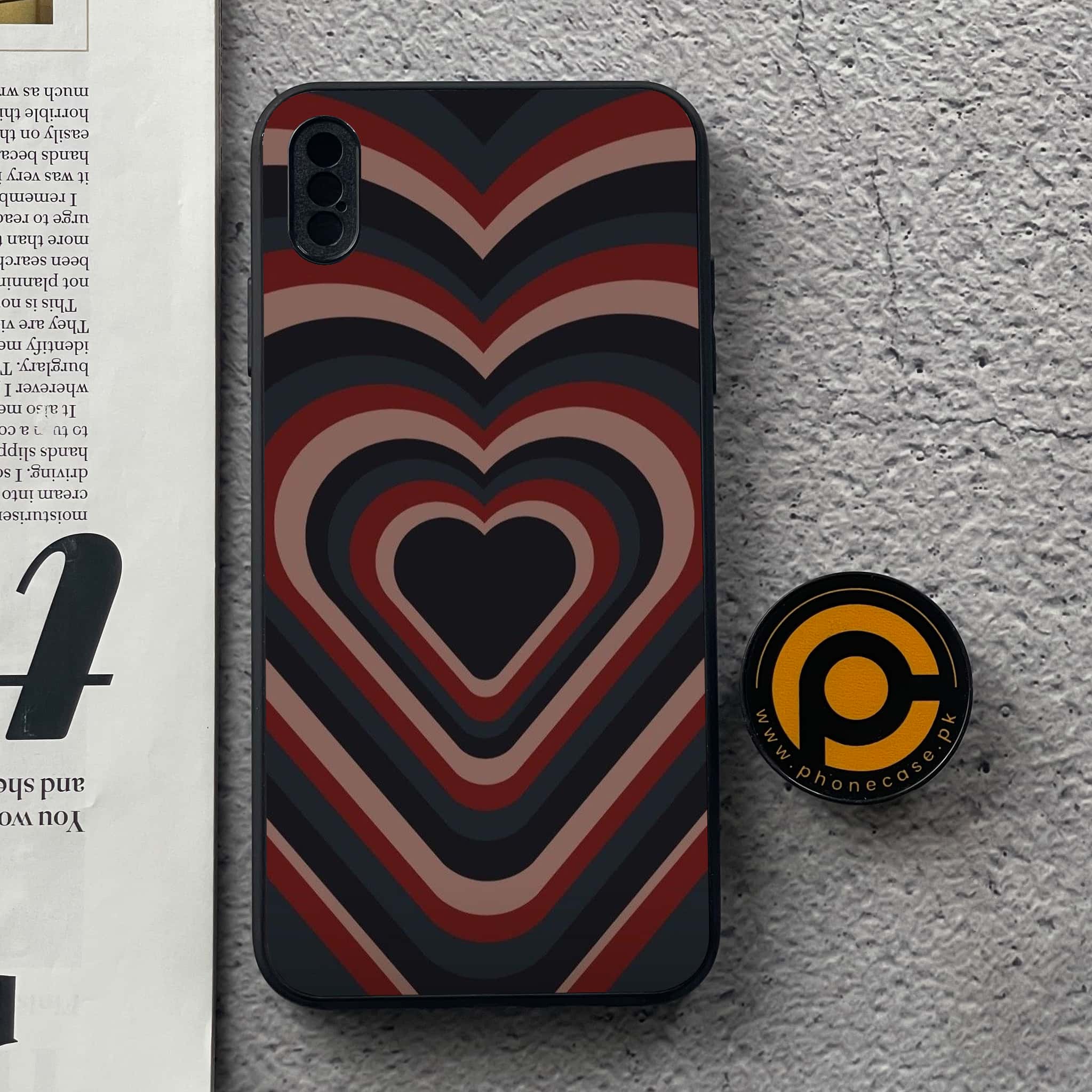 iPhone XS Max - Heart Beat 2.0 Series - Premium Metal Printed soft Bumper shock Proof Case