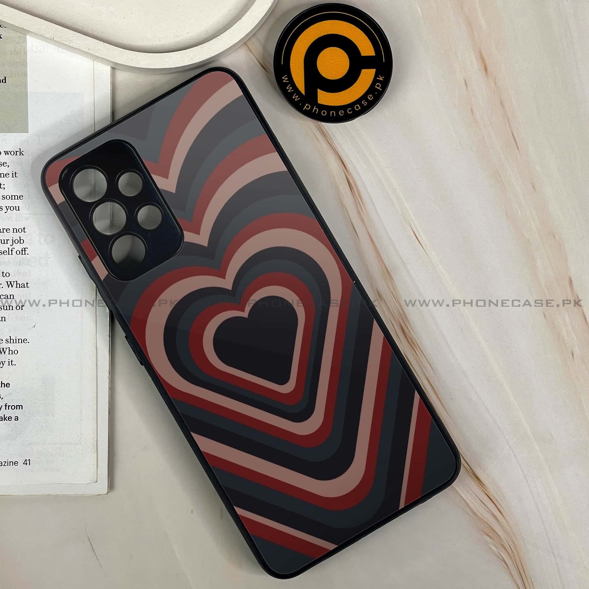 Samsung Galaxy A32 - Heart Beat Series 2.0 - Premium Printed Glass soft Bumper shock Proof Case