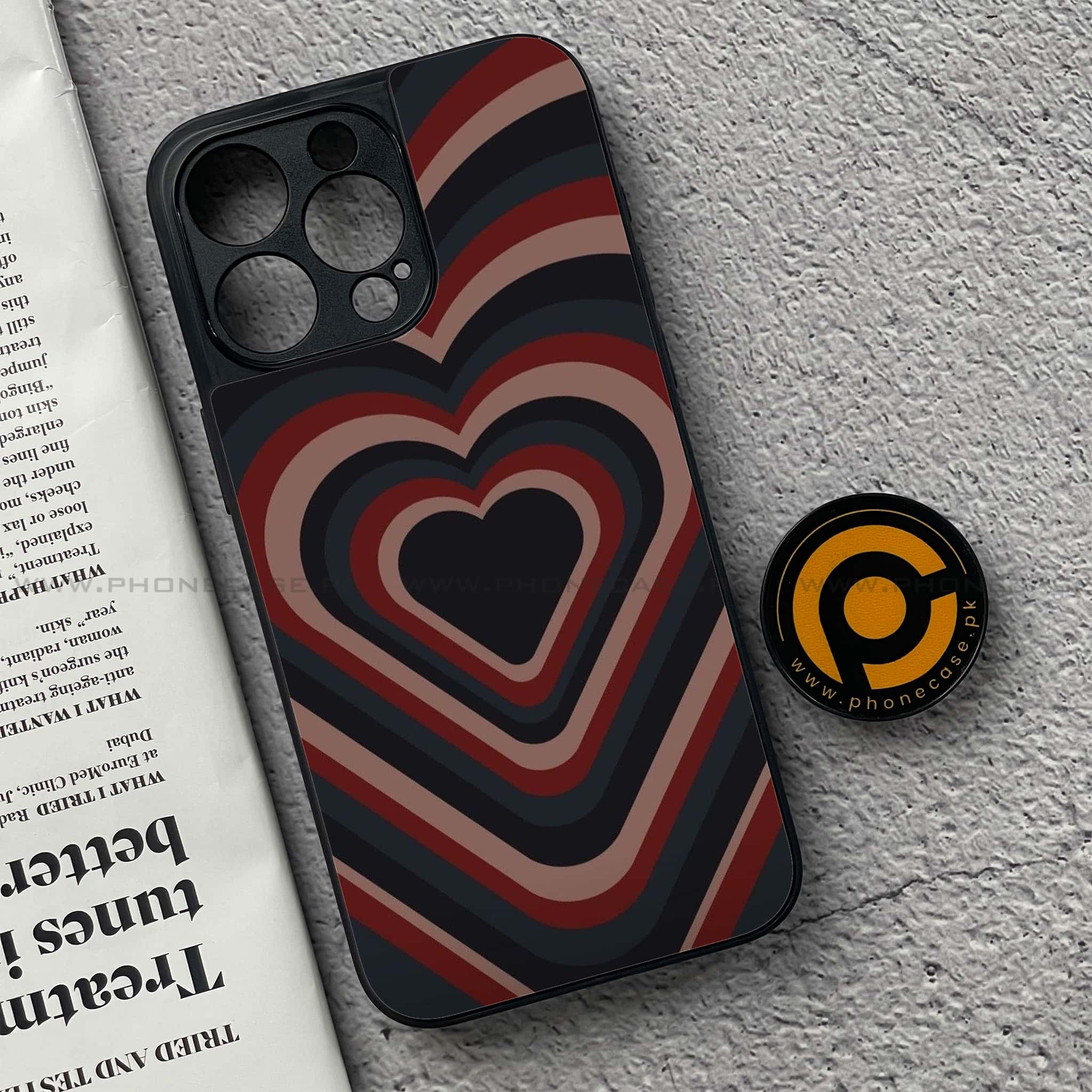 iPhone 15 Pro - Heart Beat 2.0 Series - Premium Metal Printed soft Bumper shock Proof Case