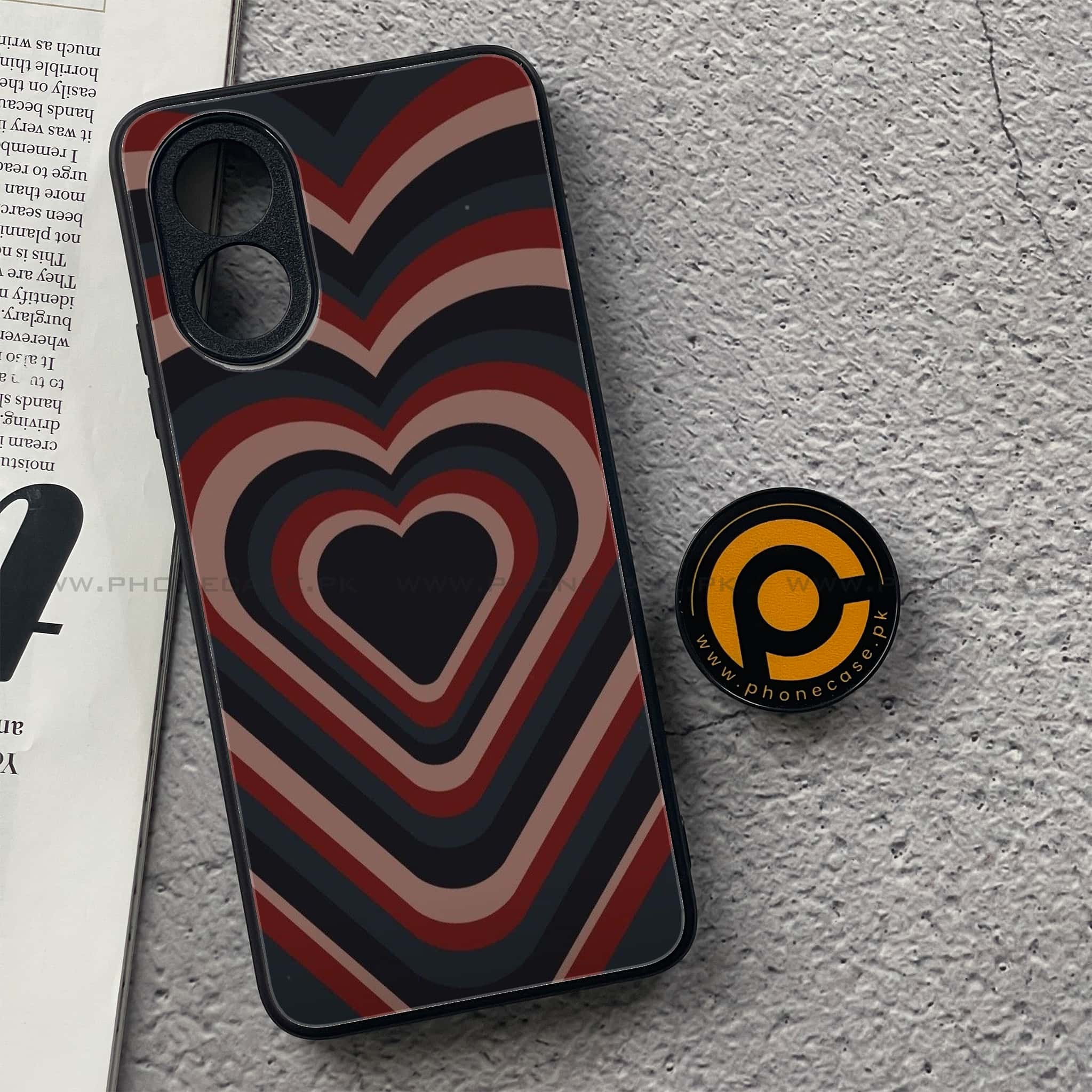 Oppo A18 4G - Heart Beat 2.0 Series - Premium Printed Glass soft Bumper shock Proof Case
