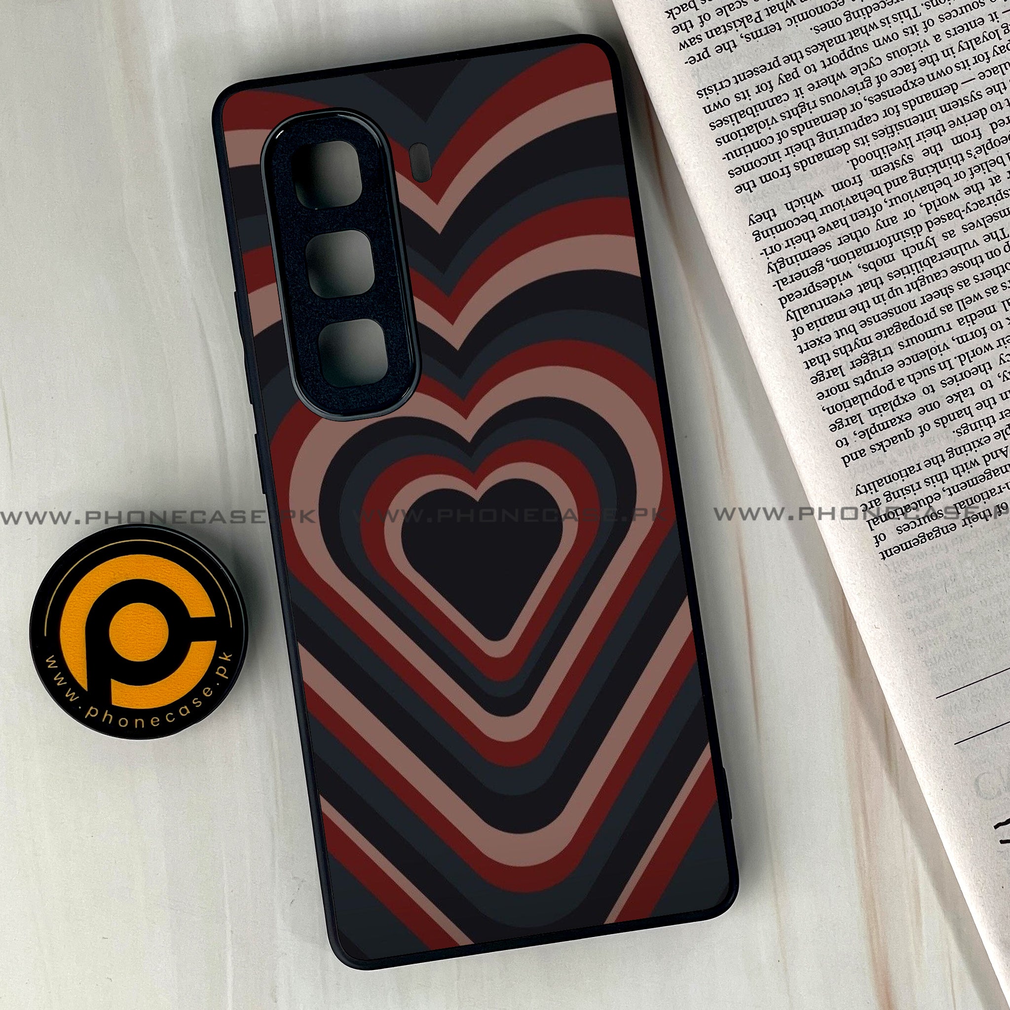 Infinix Hot 50 Pro Plus - Heart Beat 2.0 Series - Premium Printed Glass soft Bumper shock Proof Case