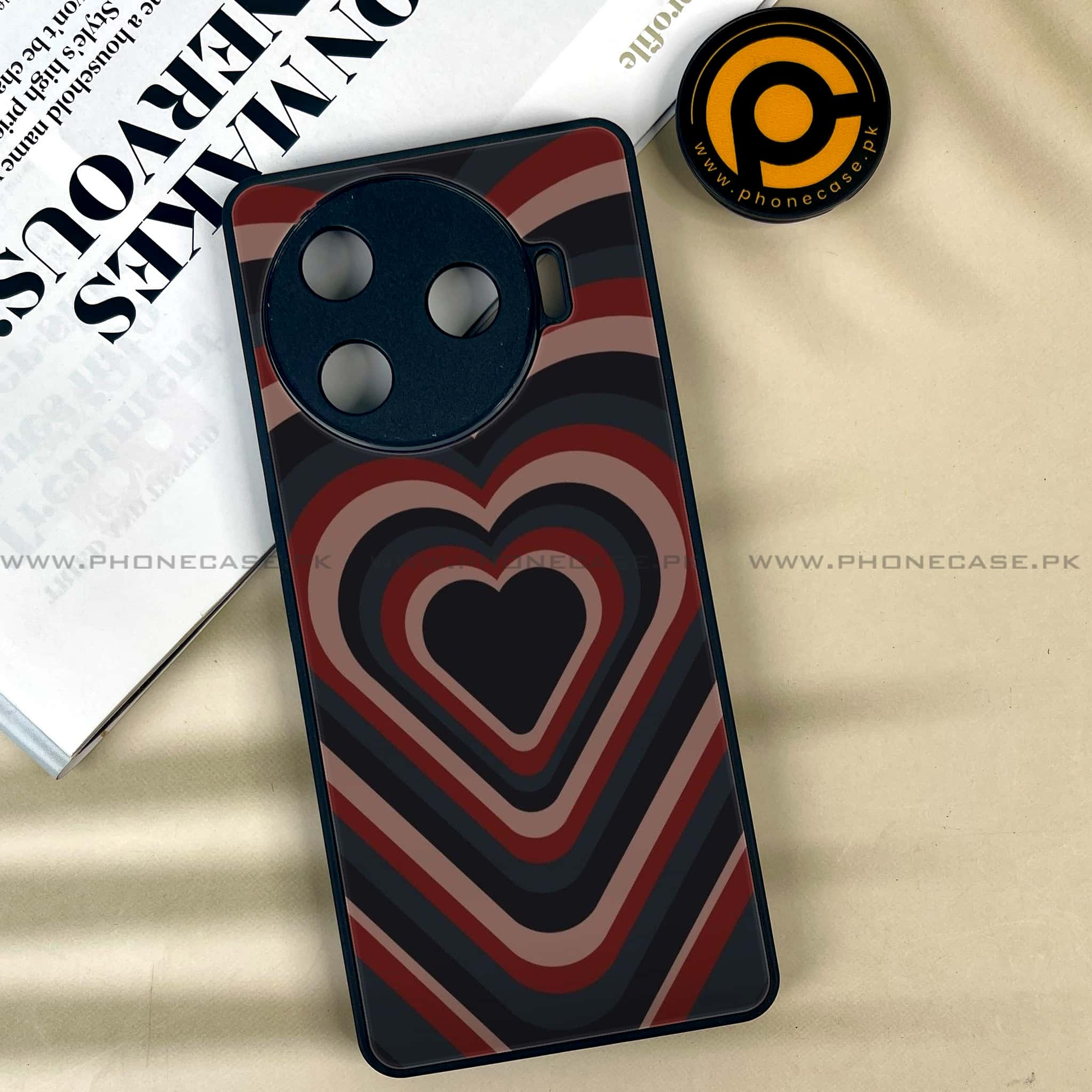 Tecno Camon 30 Pro - Heart Beat 2.0 Series - Premium Printed Glass soft Bumper shock Proof Case