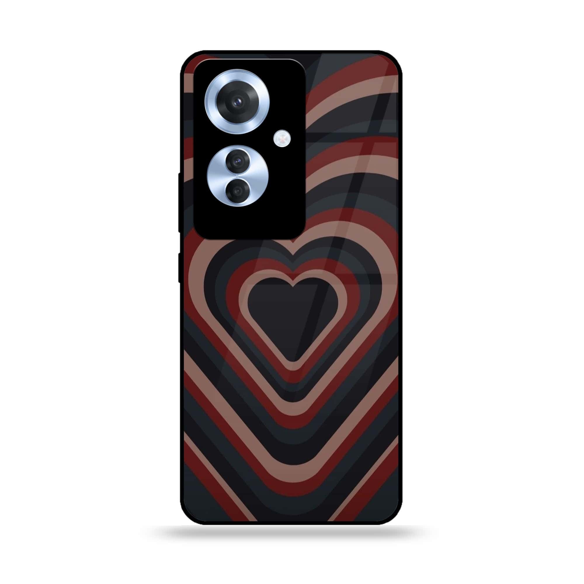 Oppo F25 Pro - Heart Beat 2.0 Series - Premium Printed Glass soft Bumper shock Proof Case