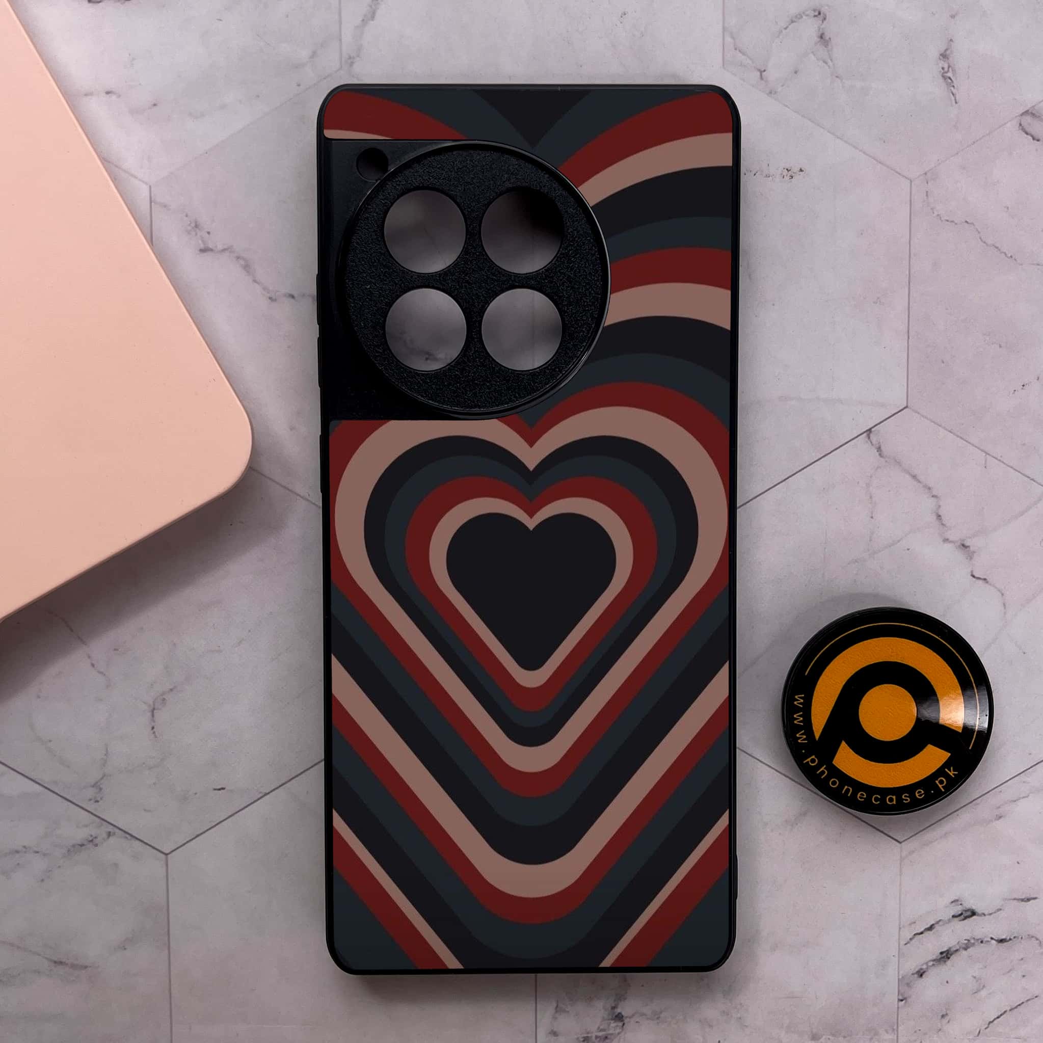 OnePlus 12R - Heart Beat 2.0 Series - Premium Metal Printed soft Bumper shock Proof Case