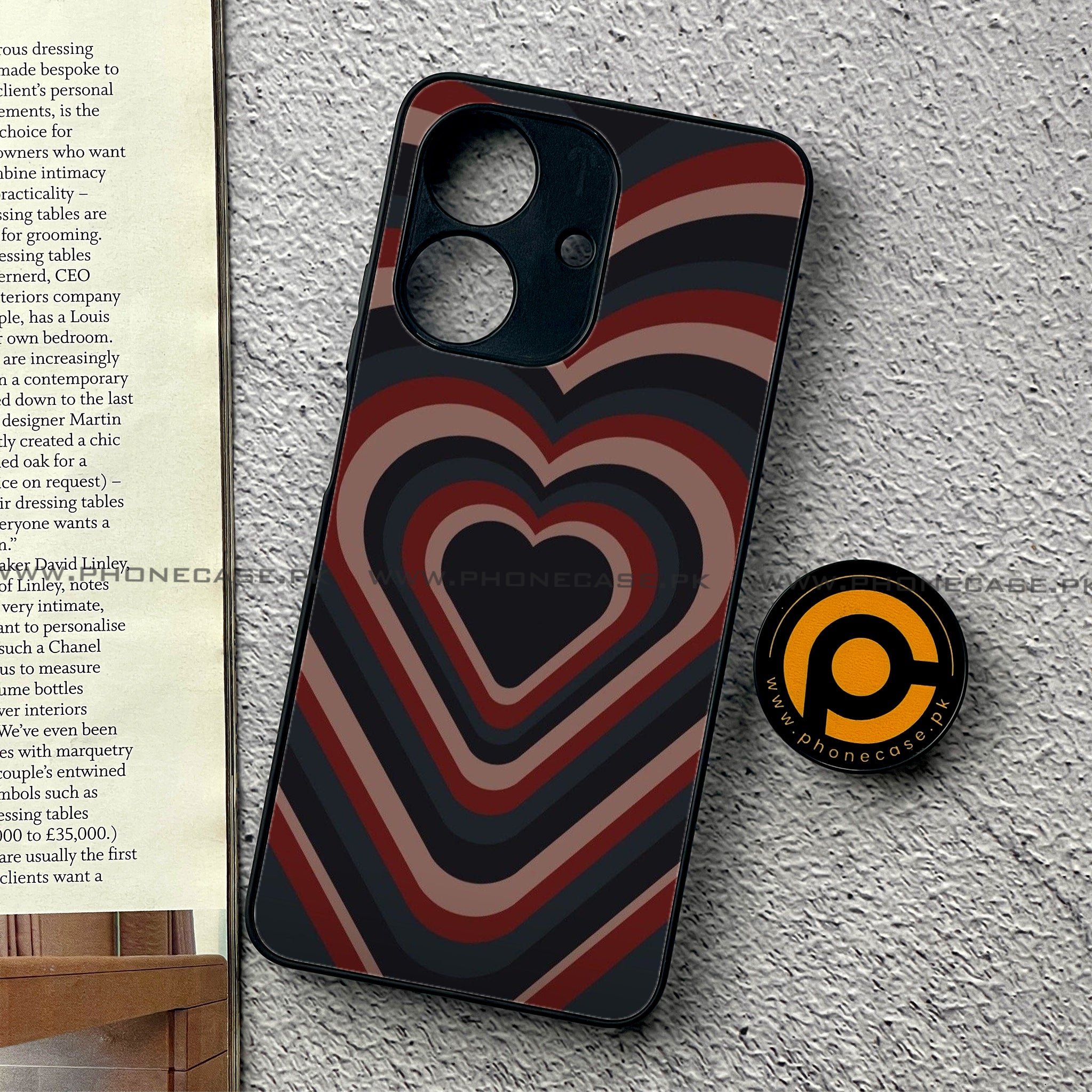 Realme Note 60 - Heart Beat 2.0 Series - Premium Printed Glass soft Bumper shock Proof Case