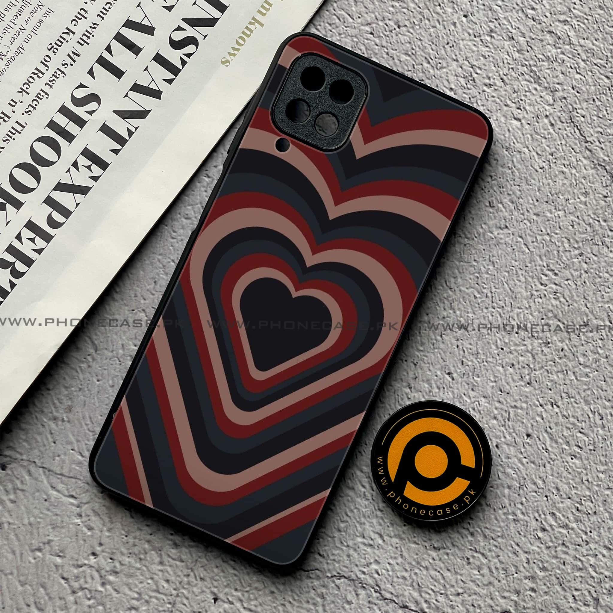 Samsung Galaxy A12 / A12 Nacho - Heart Beat Series 2.0 - Premium Printed Glass soft Bumper shock Proof Case