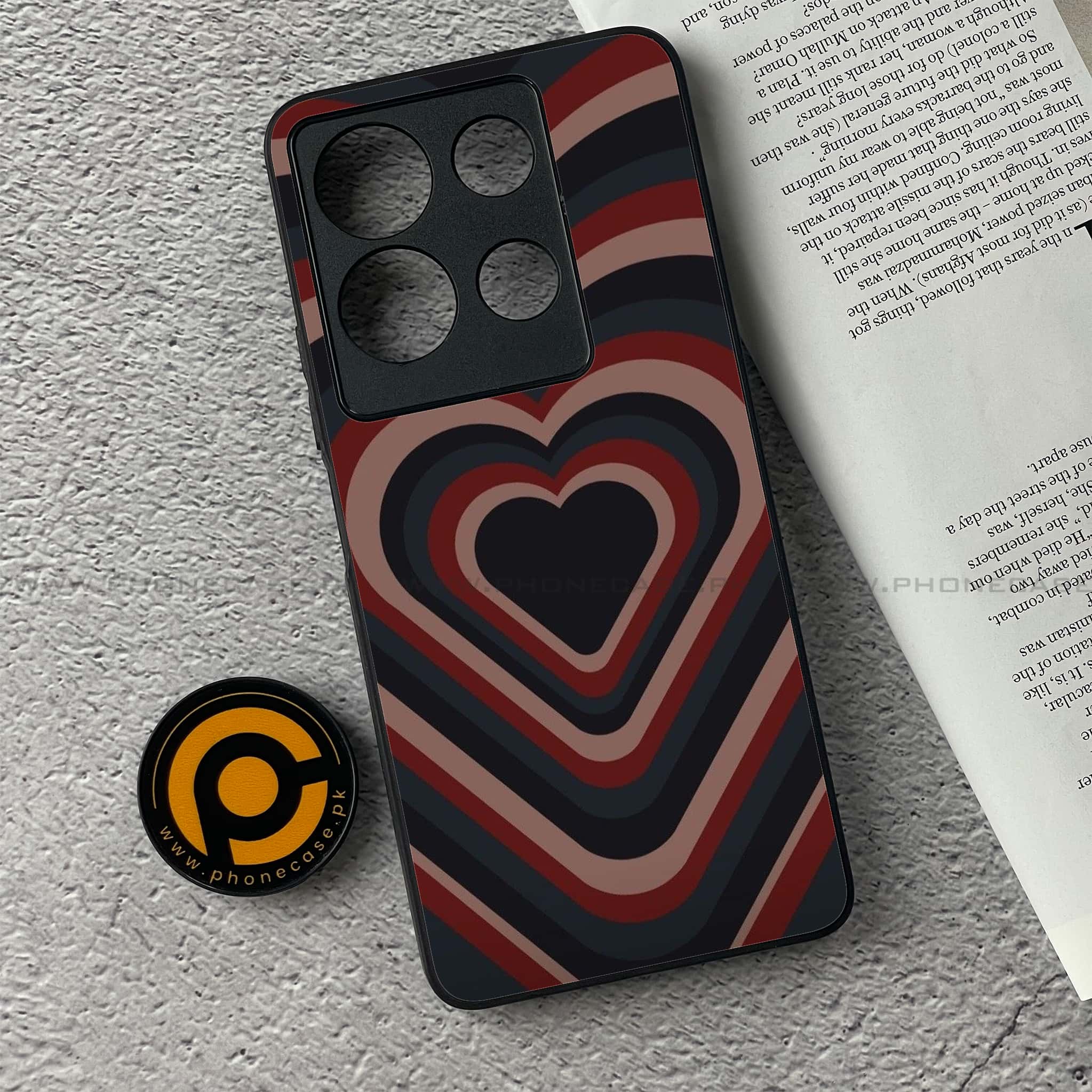 Infinix Note 30 - Heart Beat Series 2.0 - Premium Printed Glass soft Bumper shock Proof Case
