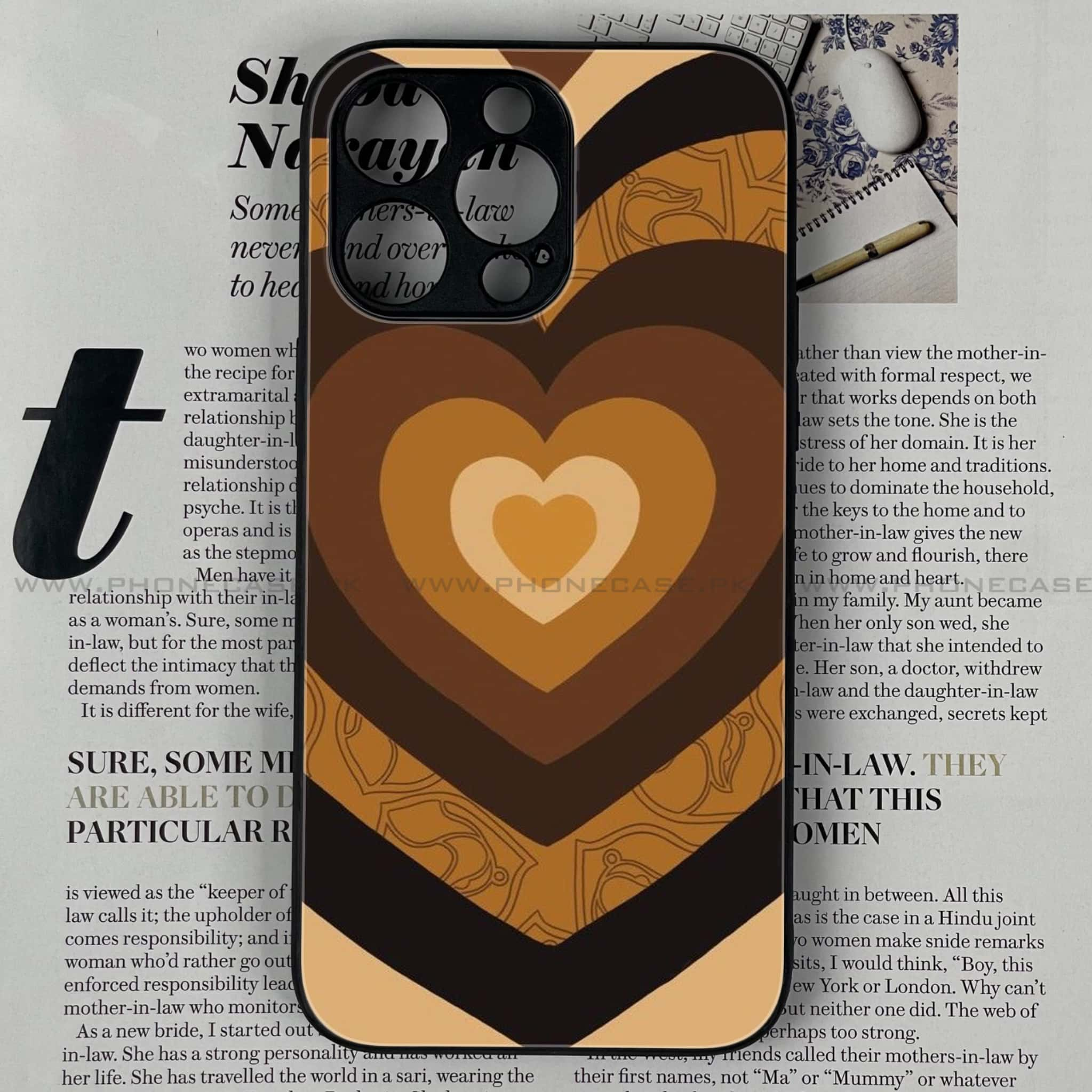 iPhone 15 Pro Max - Heart Beat Series 2.0 - Premium Printed Glass soft Bumper shock Proof Case