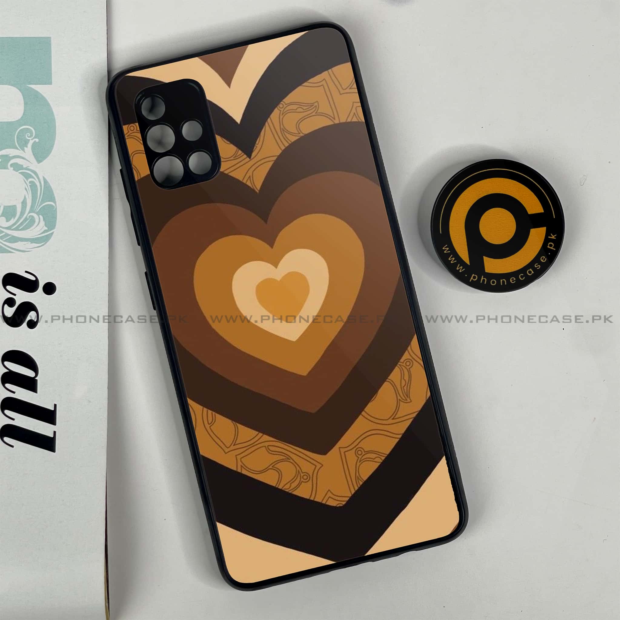 Samsung Galaxy A51 Heart Beat Series 2.0 Premium Printed Glass soft Bumper shock Proof Case