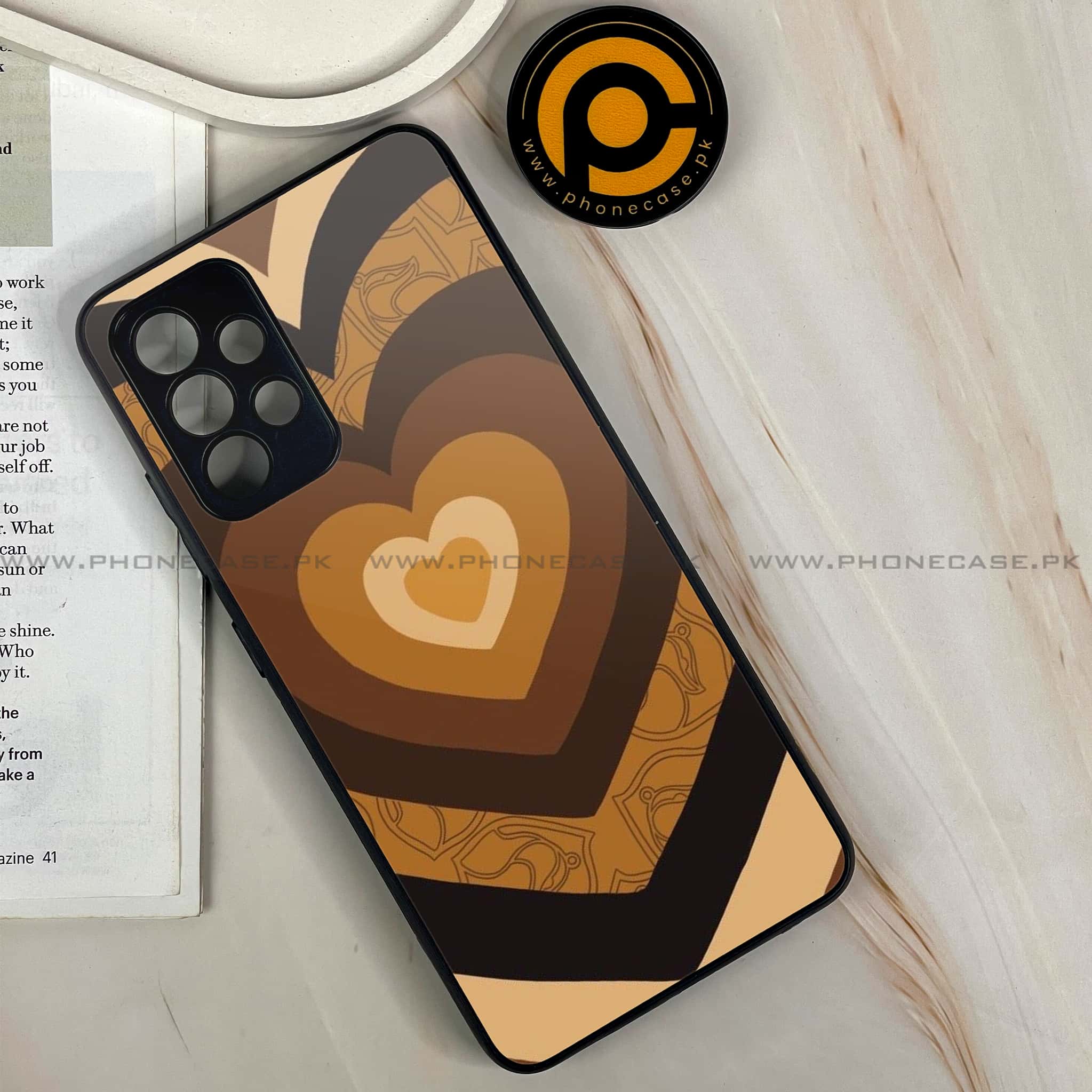 Samsung Galaxy A13 - Heart Beat Series 2.0 - Premium Printed Glass soft Bumper shock Proof Case